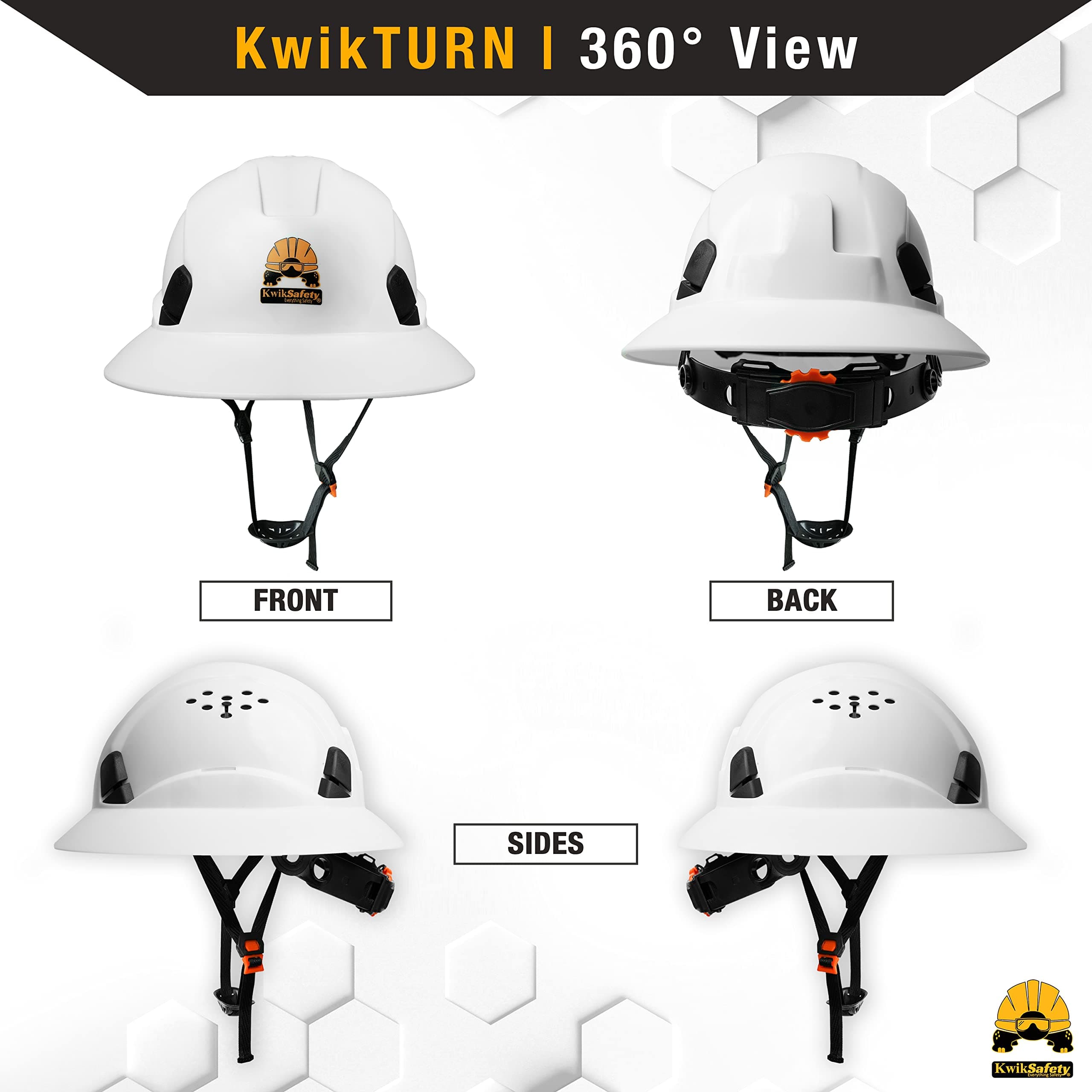 KwikSafety - Charlotte, NC - Hard Hats [Full Brim, Cap Style, Climbing Style] Type 1, Class C ANSI OSHA