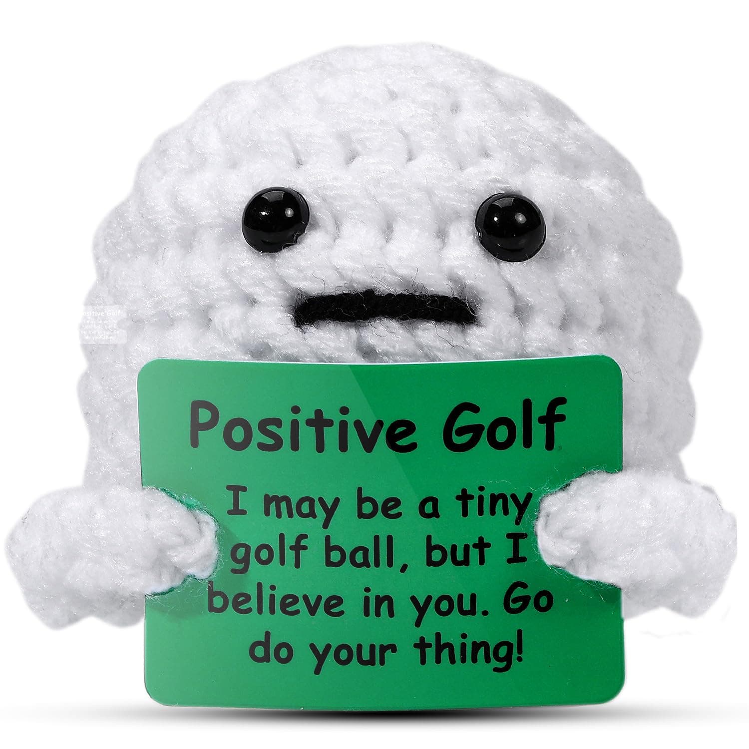 Golf Gifts Accessories for Men Easter Basket Stuffers Funny Positive Golf Ball Crochet Gag Gift, Emotional Support for Him Women Golfers Tournament Dad Daddy Mom Fathers Day Birthday Stuff