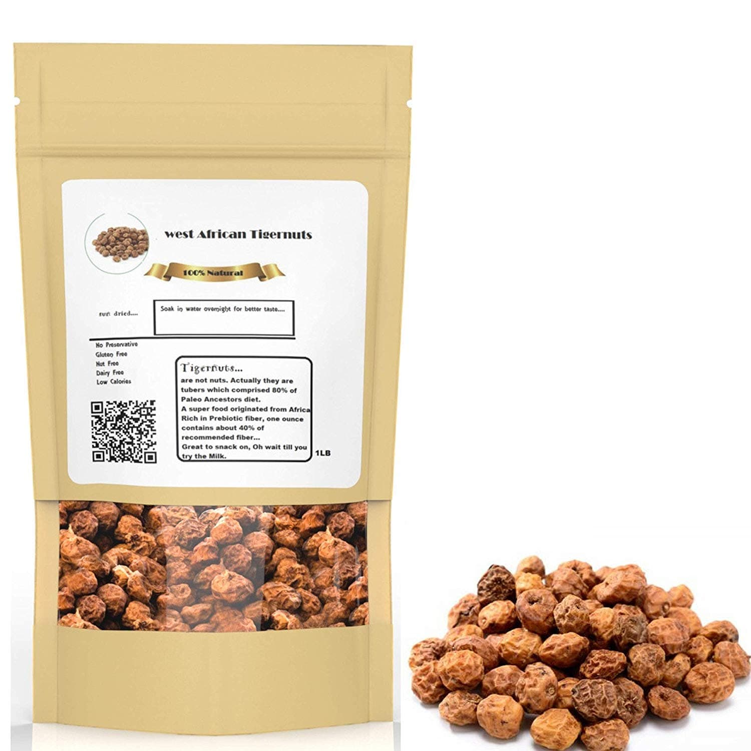 Tiger Nuts Whole12 OZ Perfect for Oragnic Tigernut Milk Flour and for Keto Diet Sun Dried