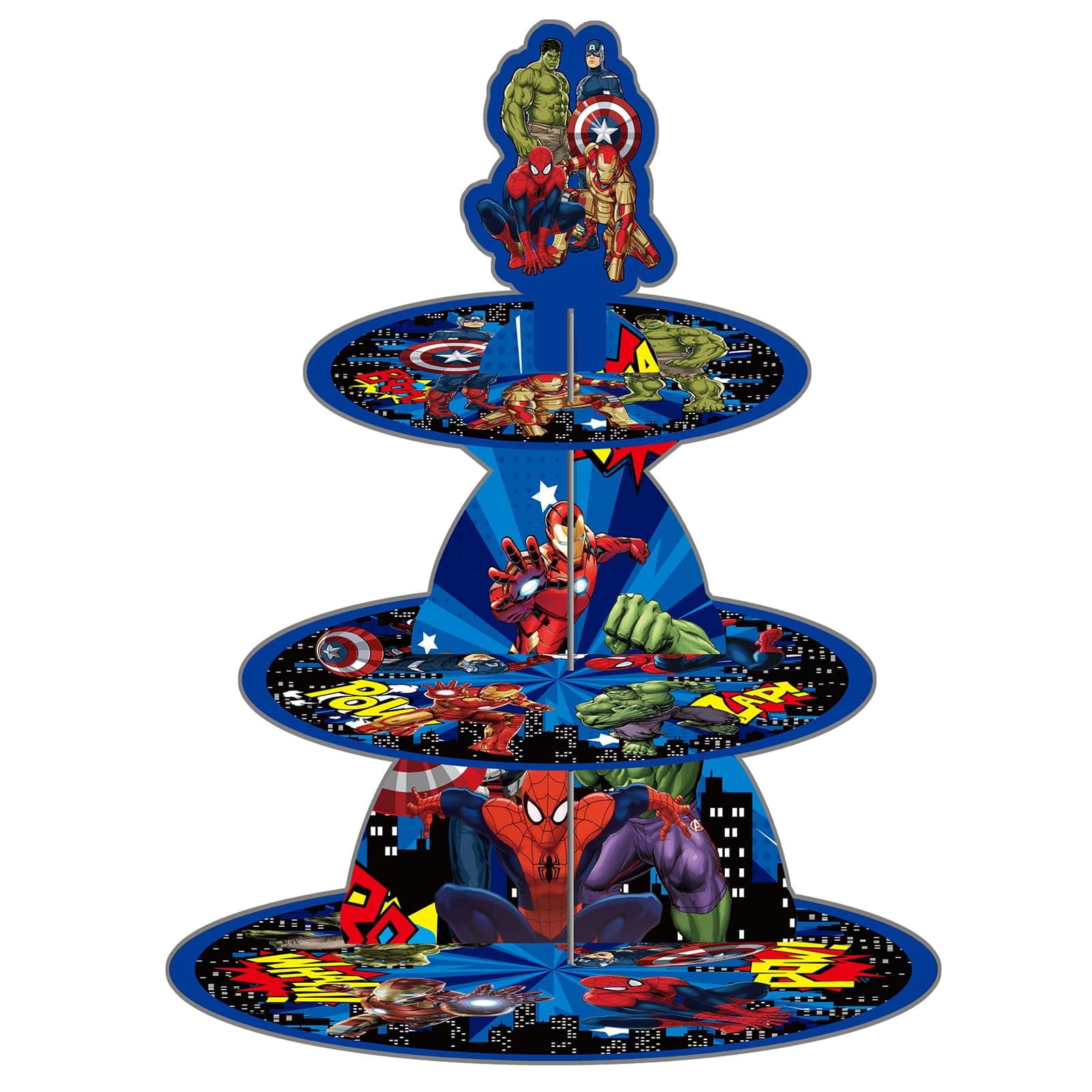 Superhero Cupcake Stand, Superhero Party Decorations Super Hero Cupcake Tower, Hero Themed Birthday Party Supplies