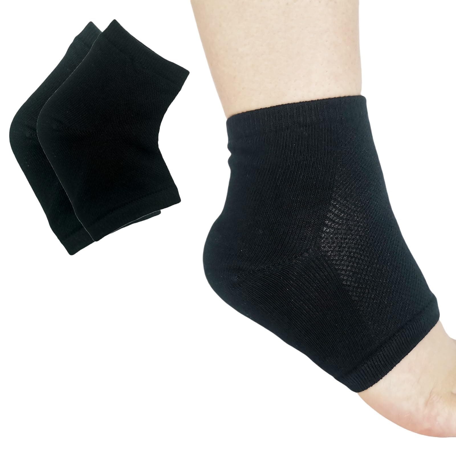 Gel Heel Sports Sock for Kids with Heel Discomfort Severs Plantar Fasciitis Heel Pain (1 Pair Kids 3-7 Women 5-9)