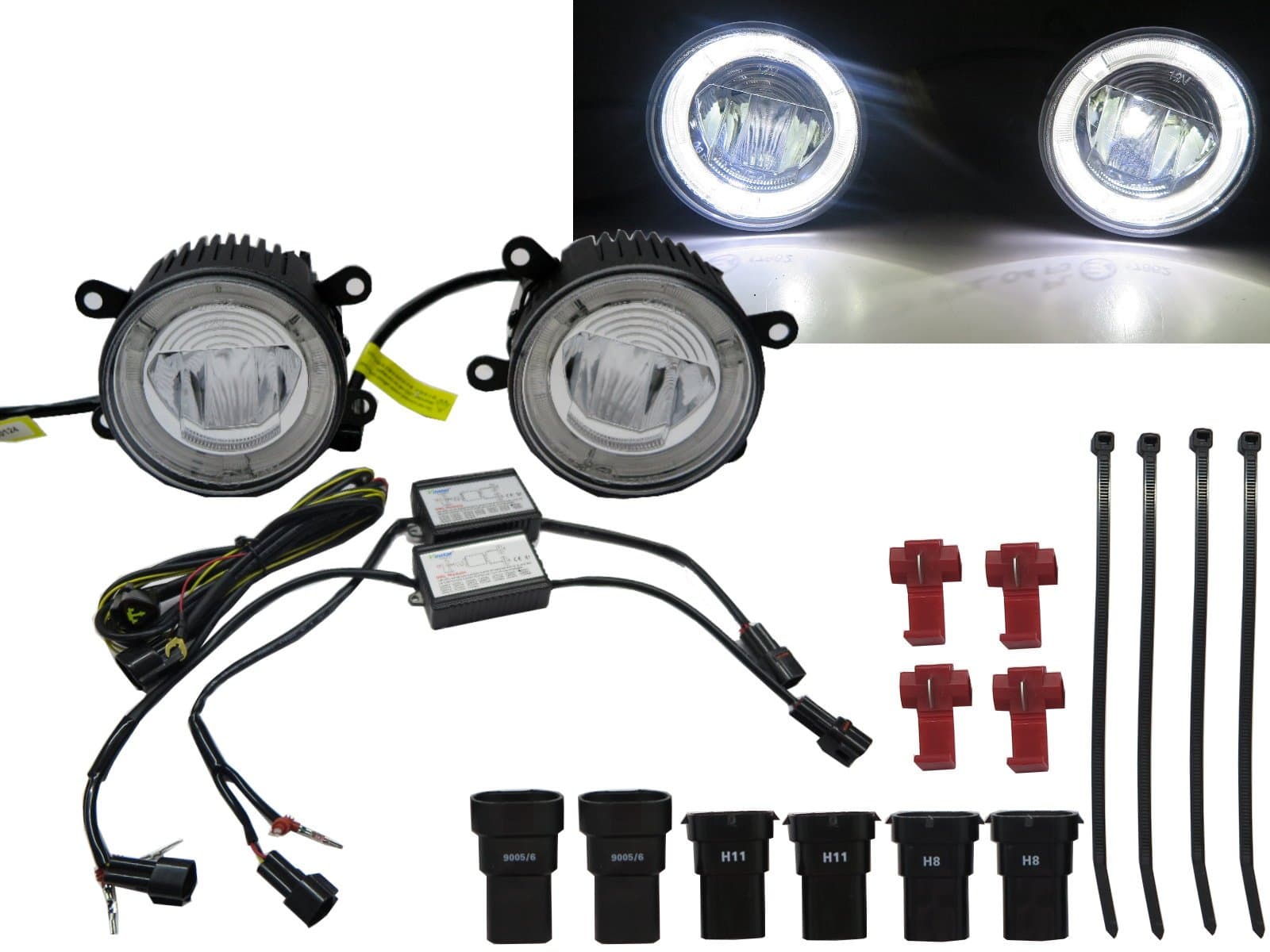 CrazyTheGod Patrol GU4 Y61 Fifth generation 2004-present SUV 5D DRL LED GLASS Fog Light Lamp