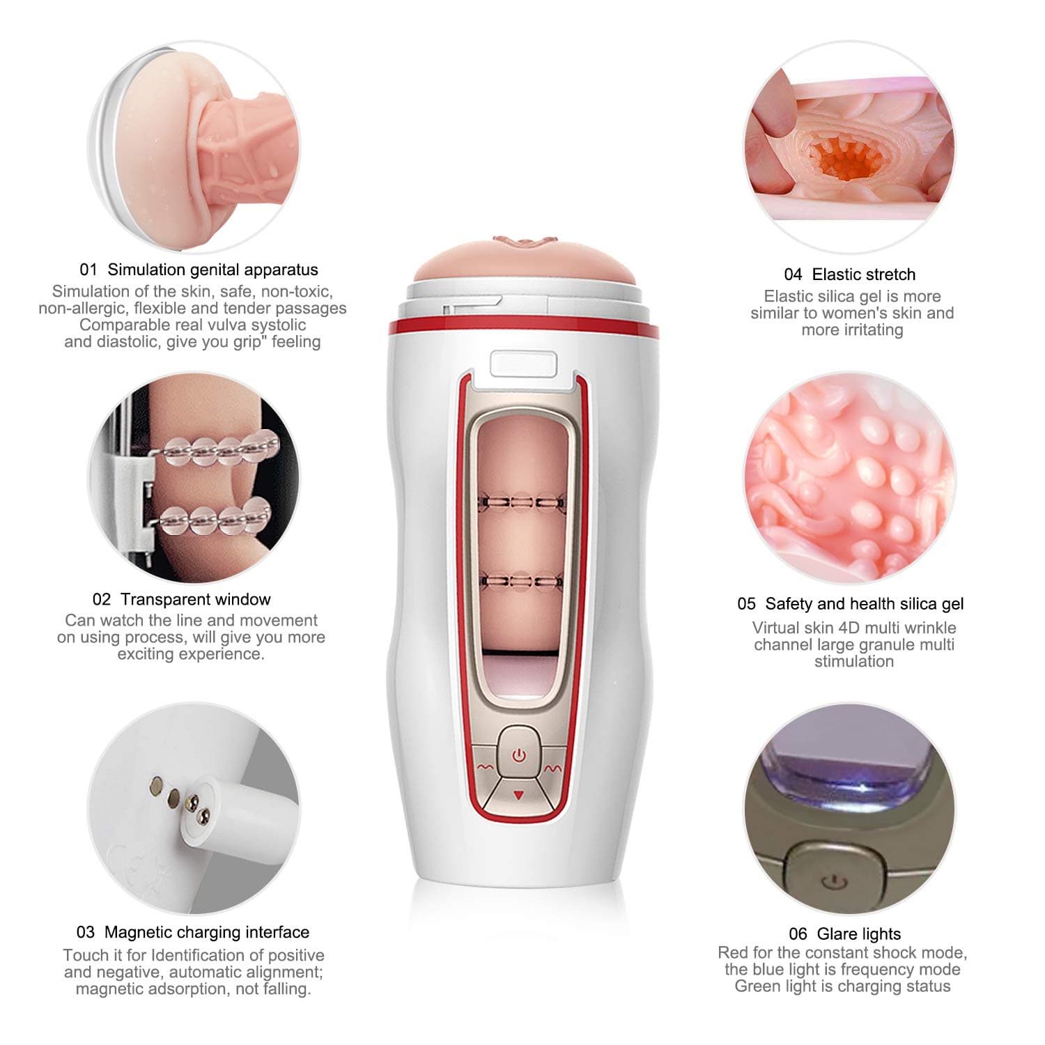 Electric Soft Silicone Suction Male Endurance Trainer Auto Sucking Male Mássaging Toys Intelligent Lifelike Lasting Exercise Pleasure Device for Male Tshirt