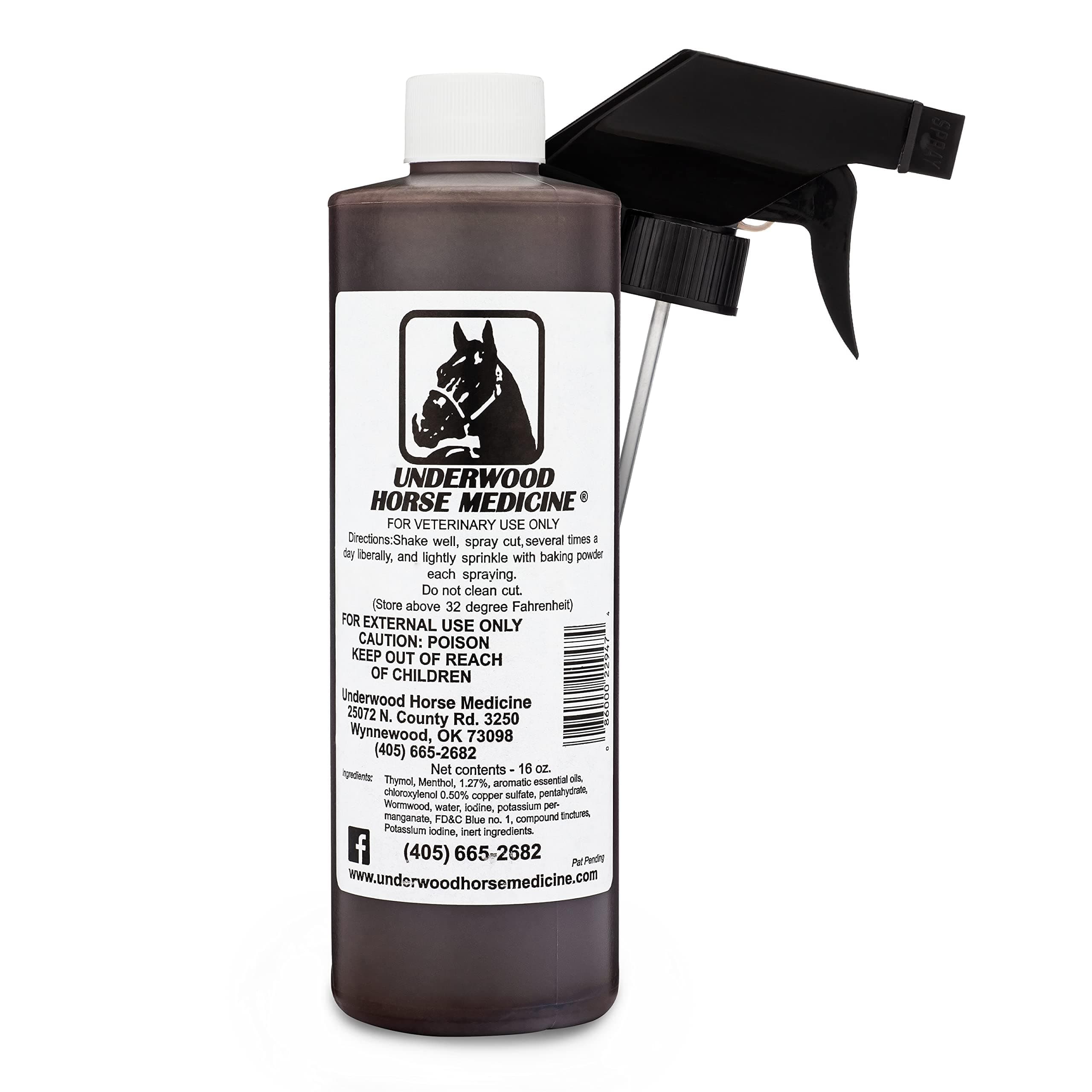 Topical Wound Spray Refill Bottle w/Spray Trigger 16oz – Equine First Aid Kit for Horses – Wound Care for Dogs – Horse Care Supplies for Animals, Scrapes, Cuts & Dog Wound Care – Horse First Aid Kit