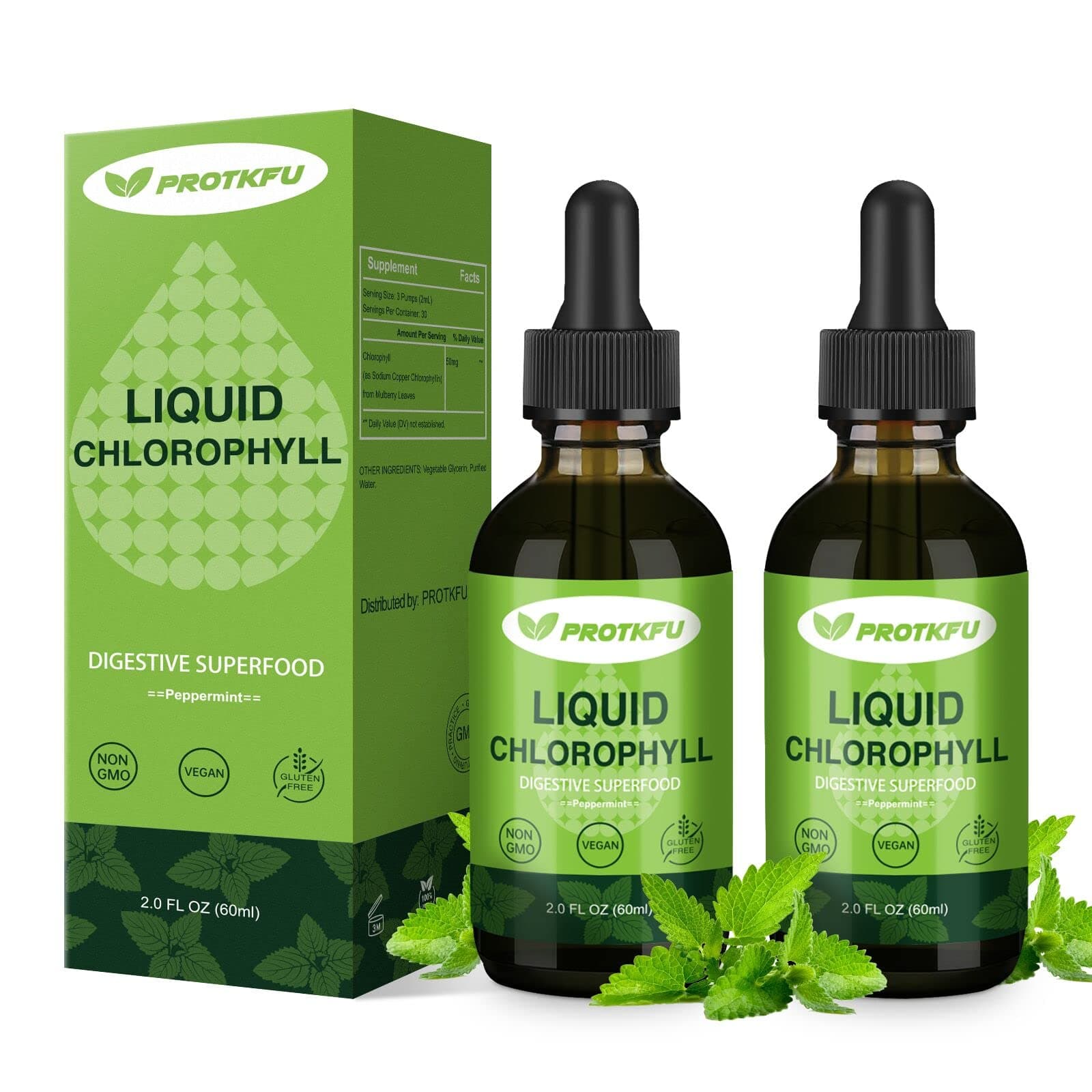 chlorophyll liquid drops