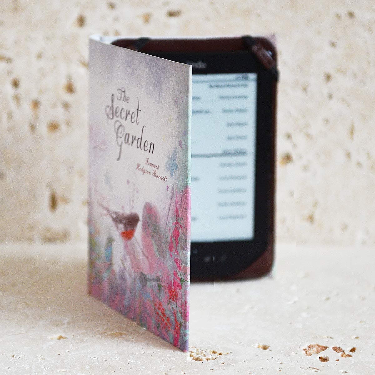 KleverCase Schutzhülle The Secret Garden Book Schutzhülle für Amazon Kindle Touch eReader