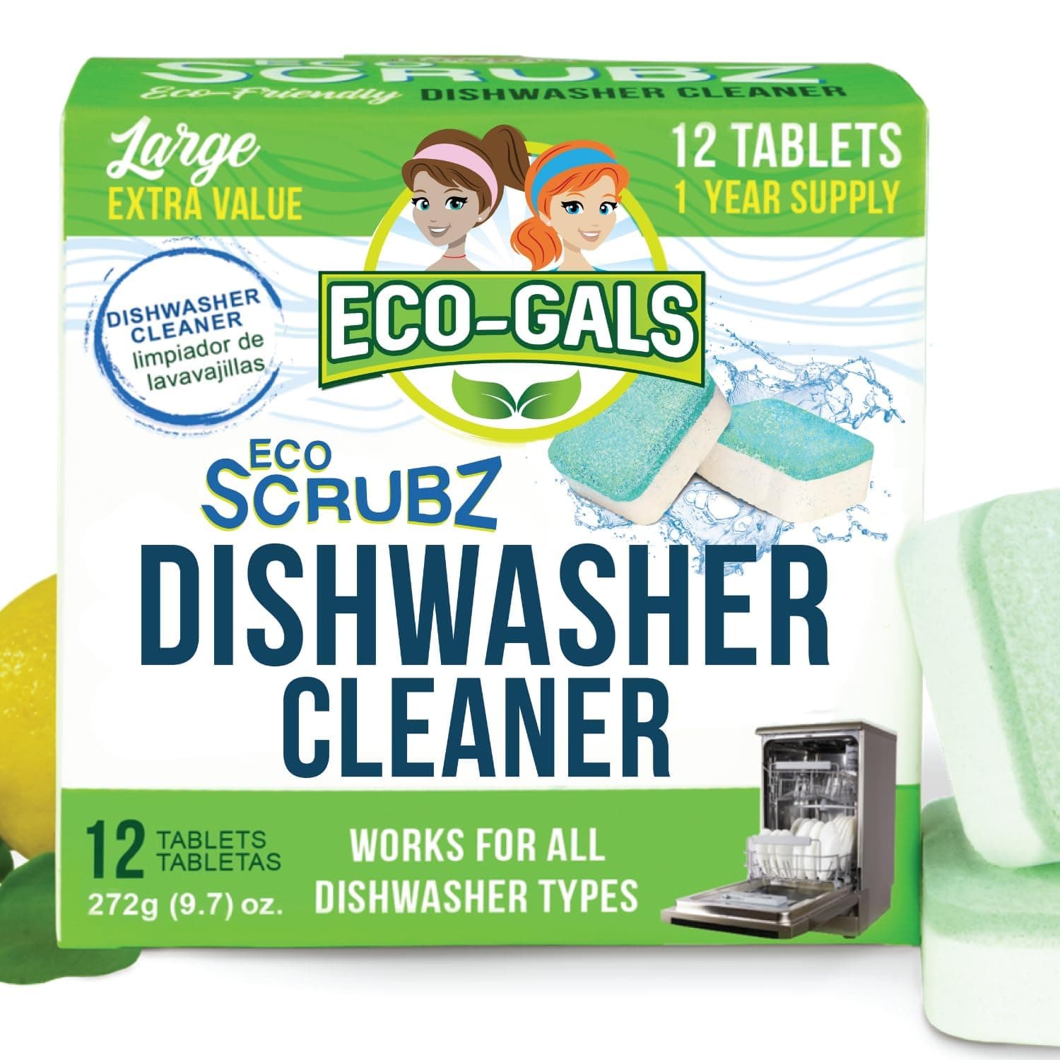 - Dishwasher Cleaner - 12 Tablets - 12 Month Supply - Unscented