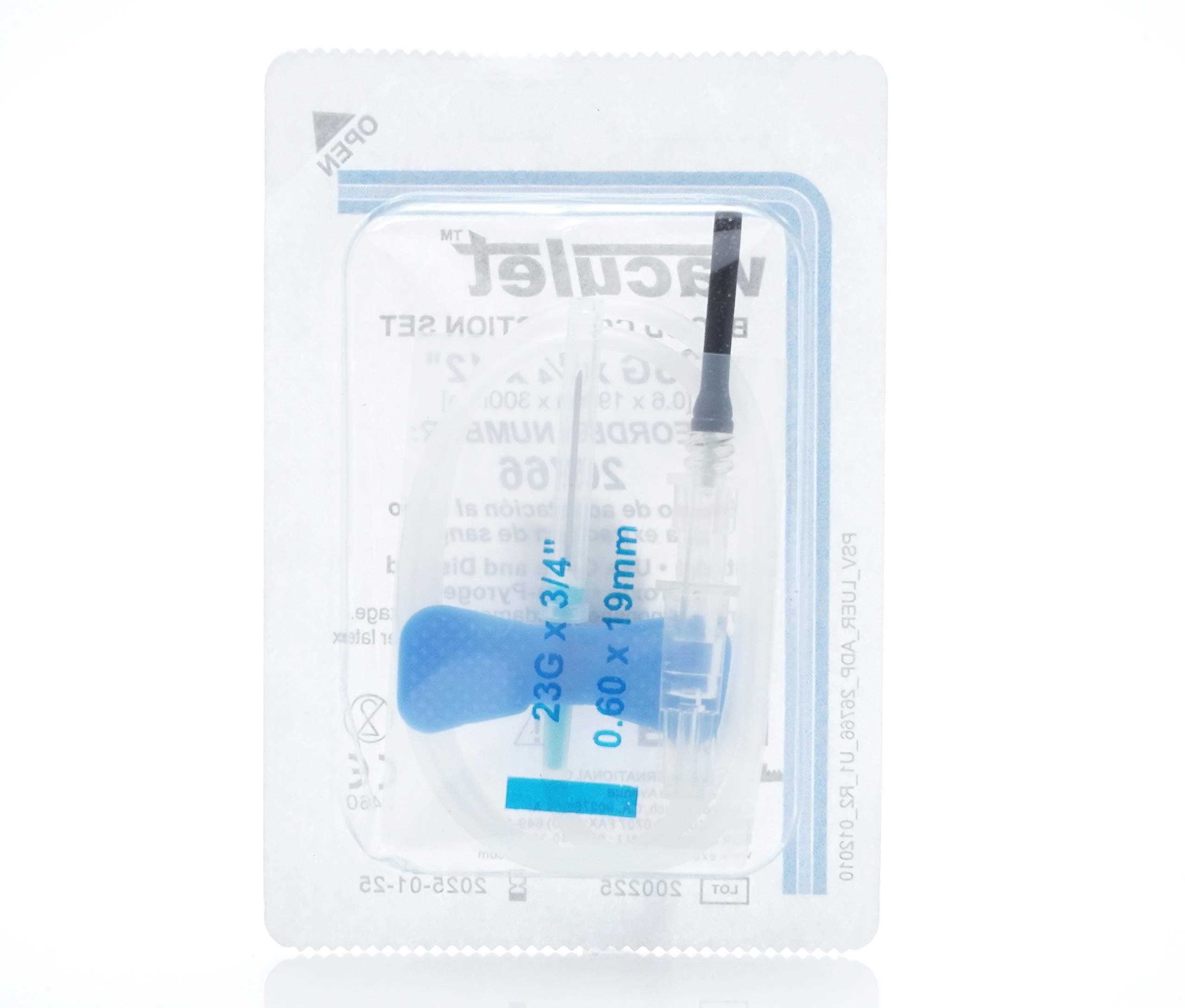 26766 VACULET Blood Collection Set, 23G X 3/4", Conventional Needle, 12" TUBING, Pack of 200