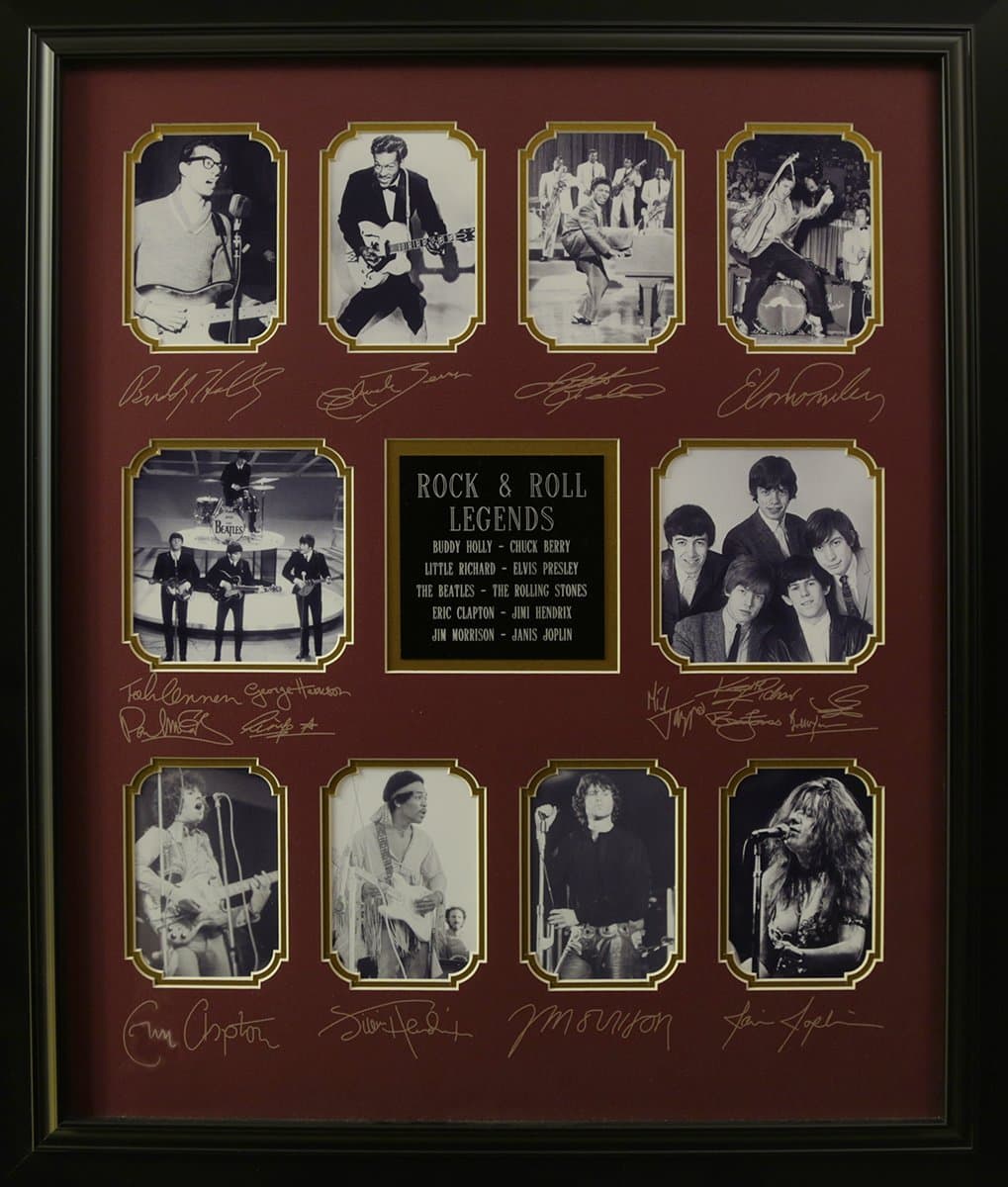 Art of Hollywood Rock and Roll Legends Framed Photo Presentation - 24" x 28"