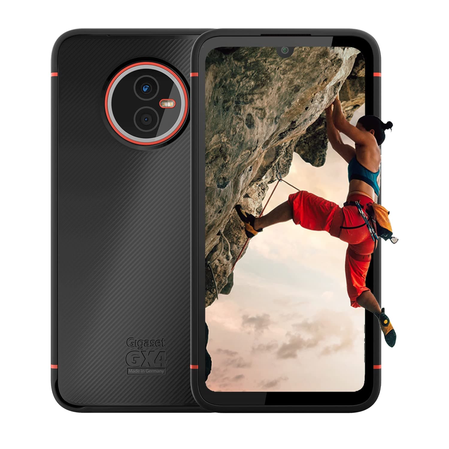 Gigaset GX4 Outdoor Smartphone - Military Standard - Dust & Waterproof IP68-6.1" HD+ V-Notch Display with Corning Gorilla Glass - 64GB+4GB RAM - 48MP Camera - Fast Charging - Android 12, Black
