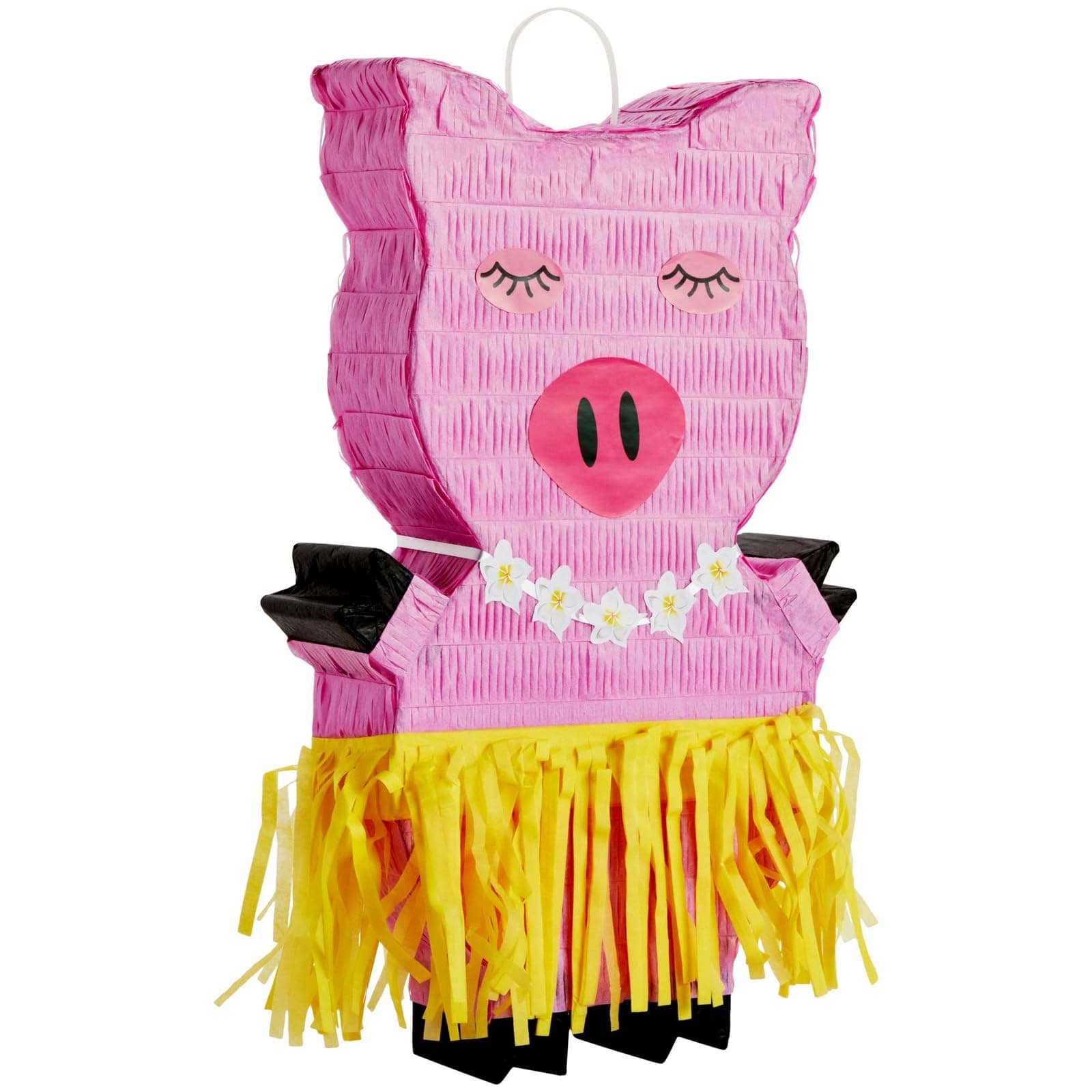 BLUE PANDA Pig Pinata - Farm Animal Pinata for Birthday Decoration, Tropical or Hawaiian Party Supplies (Small, 16.5x10x3 Inch)