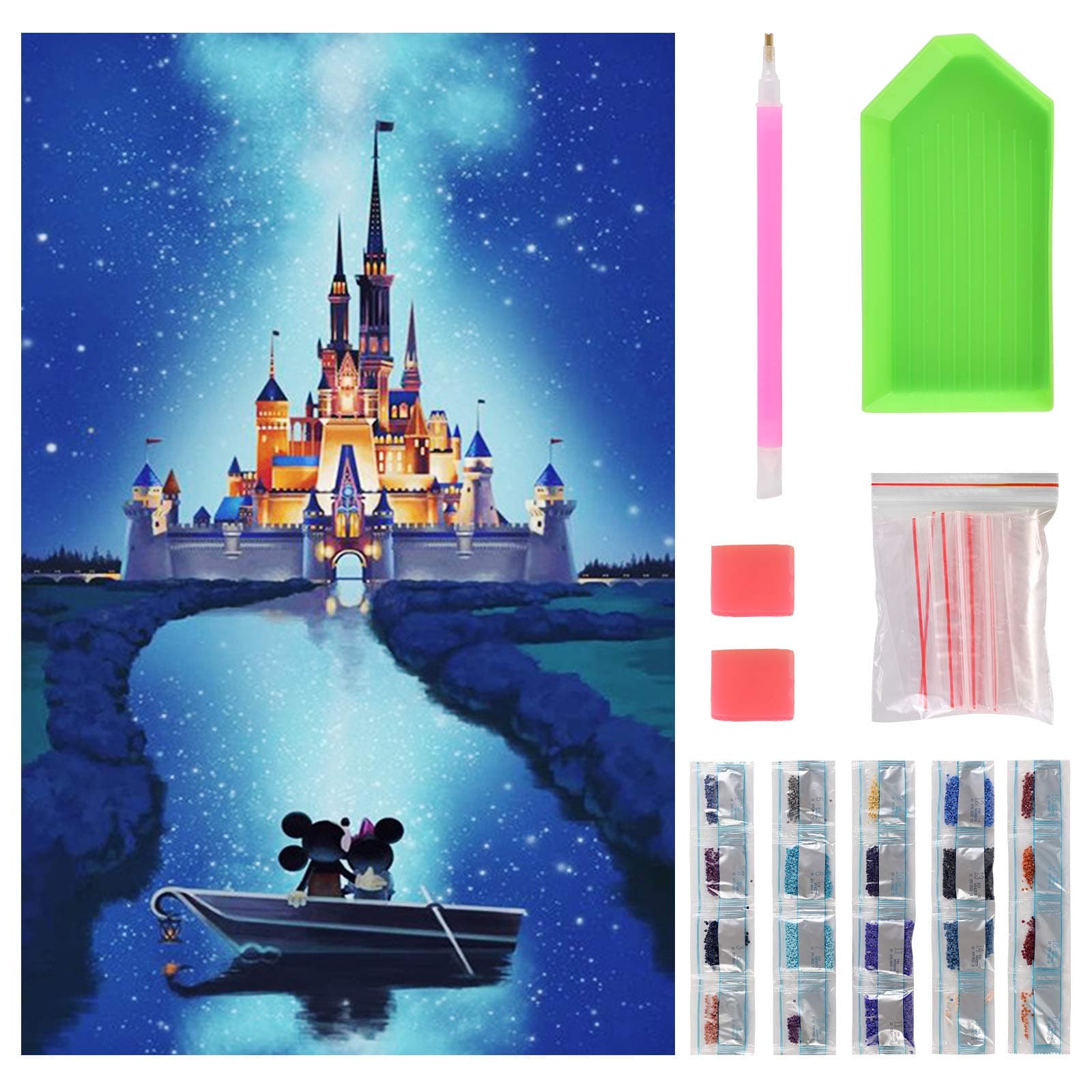 NASHRIO 5D Diamond Painting Kit Full Drill, Diamonds Art Kits with New Upgrade Tool, DIY Diamond Art Kits for Adults and Children Gifts (40x30cm/15.8 x 11.8 inch)