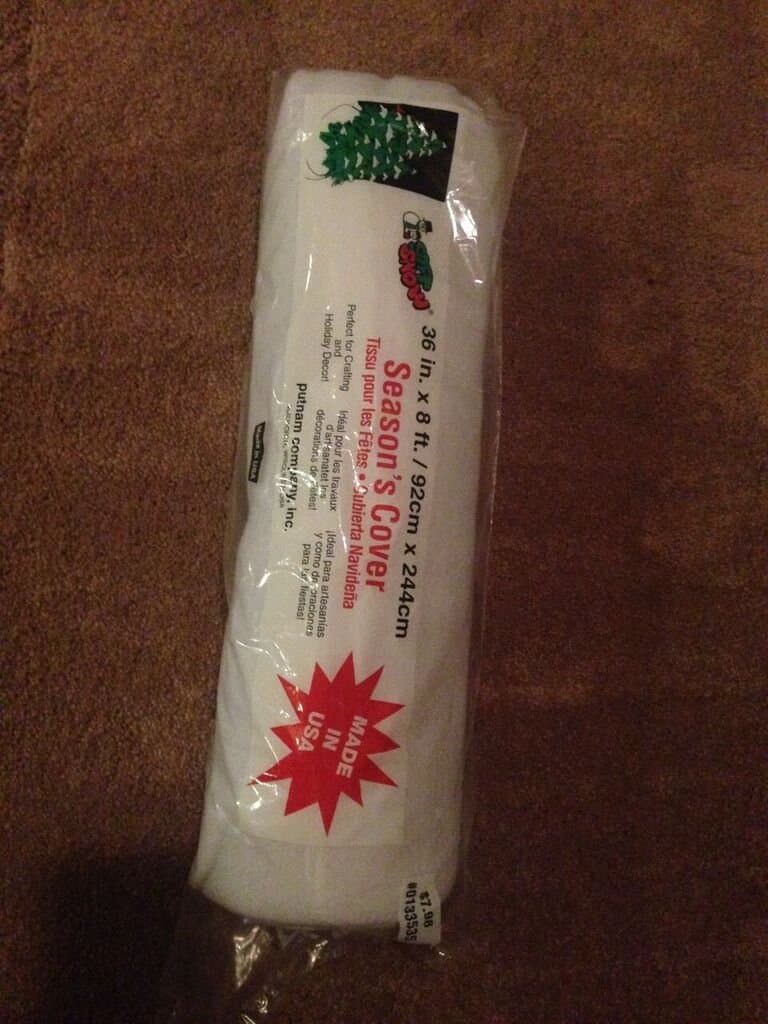 Soft Snow Scw-F 36" X 8' White Decorative Rolled Blanket