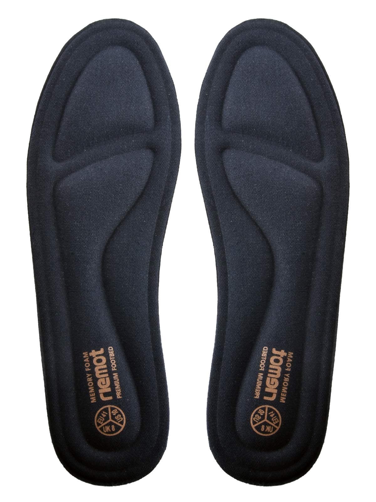 riemot Womens Memory Foam Insoles Super Soft Replacement Innersoles for Running Shoes Work Boots Comfort Cushioning Shoe Inserts, Navy 2, 8.5 Women/6.5 Men
