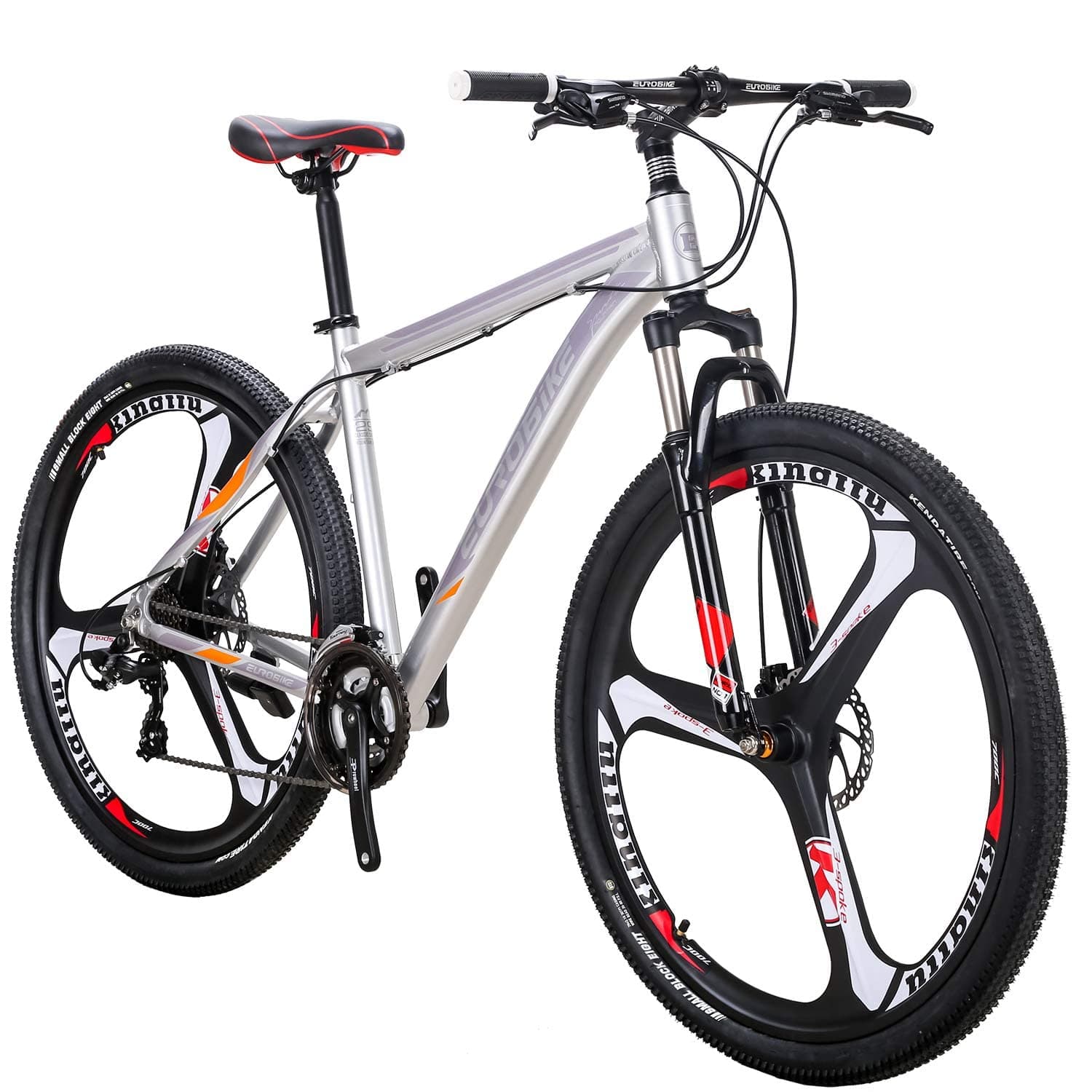 EUROBIKE 29‚Äù /27.5" Mountain BikeÔºå29" Men Mountain Bike, Lightweight Aluminum Frame,Front Suspension Daul Disc Brakes 21 Speed Bicycles for Mens Bikes Mountain Bike for Adults