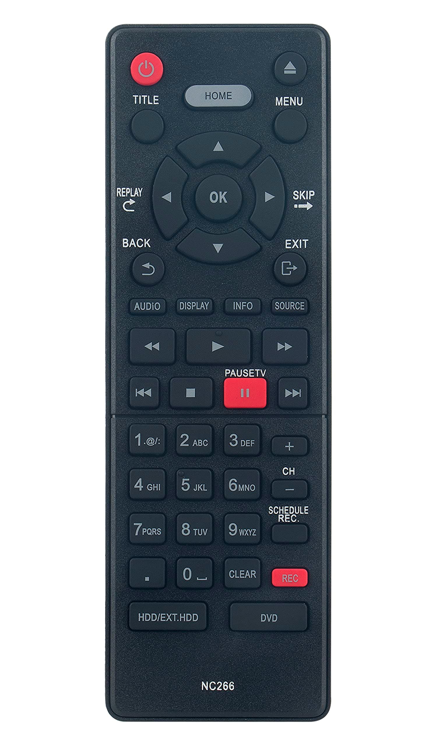 VINABTYNC266 NC266UH Replace Remote Control fit for Magnavox DVD Recorder MDR868H MDR867H MDR865H MDR868H/F7 MDR865H/F7 MDR867H/F7 MDR515H/F7 HD DVR/DVD Recorder DVDR