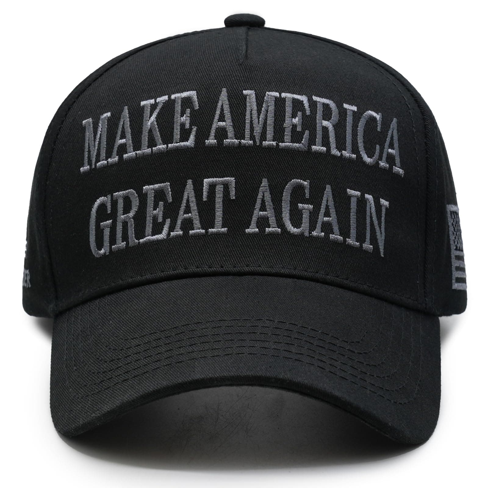 Trump 2024 45-47 MAGA Hat, Donald Trump Never Surrender, Make America Great Again Slogan with USA Flag, Adjustable Baseball Cap Black