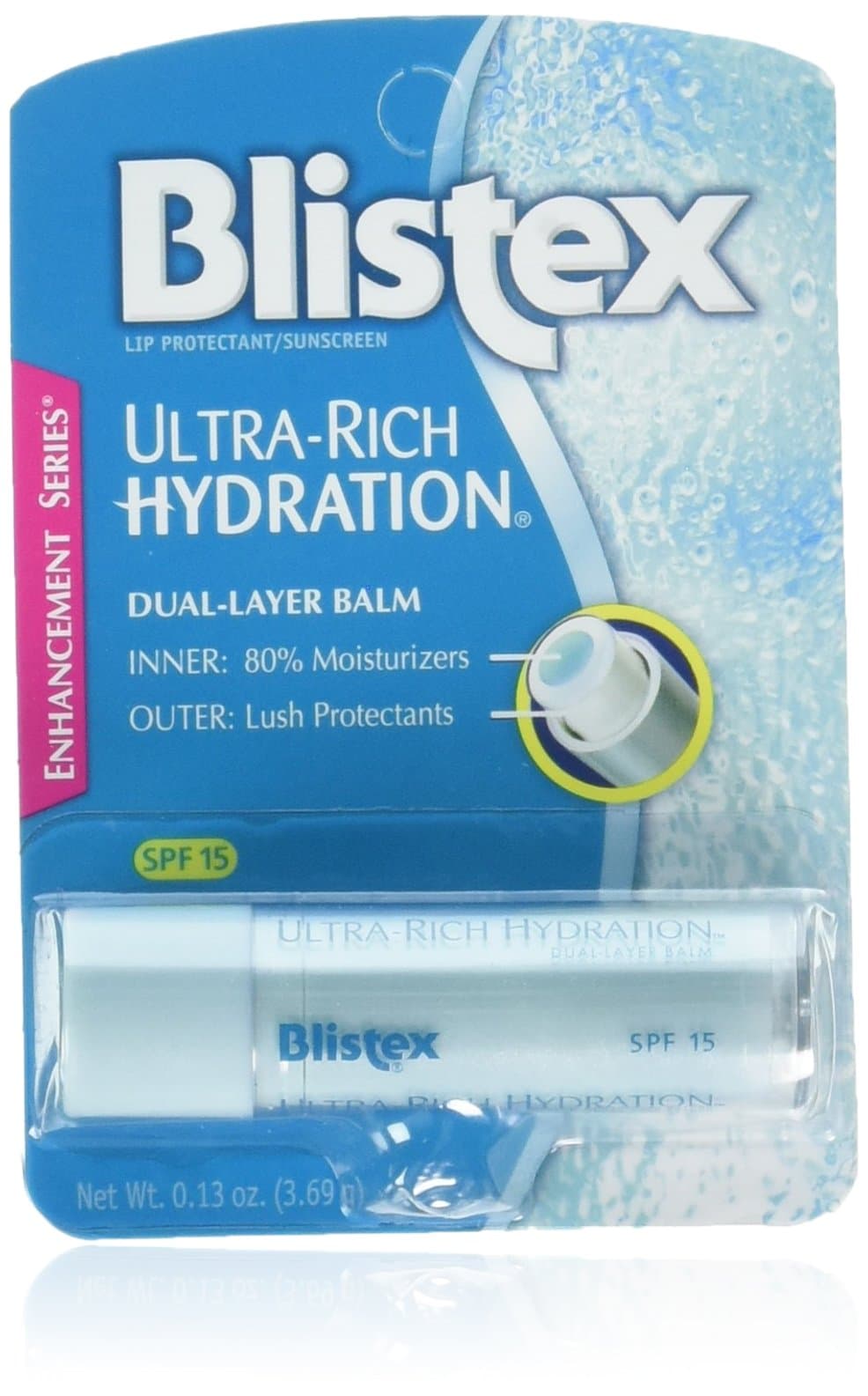 Blistex Ultra-Rich Hydration Dual Layer Lip Balm, SPF 15.13 oz (Pack of 2)
