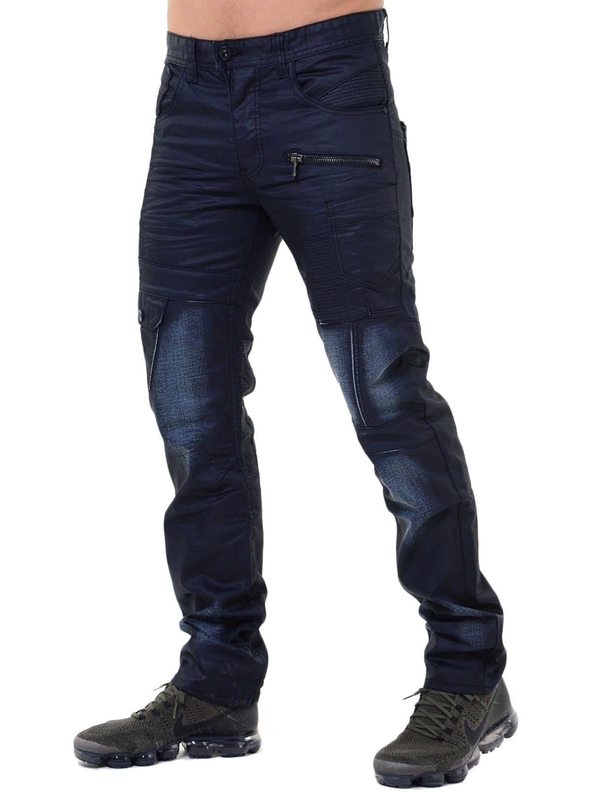 Eto Mens Jeans Regular Fit Distress Denim Designer Fashion Stylish Pants