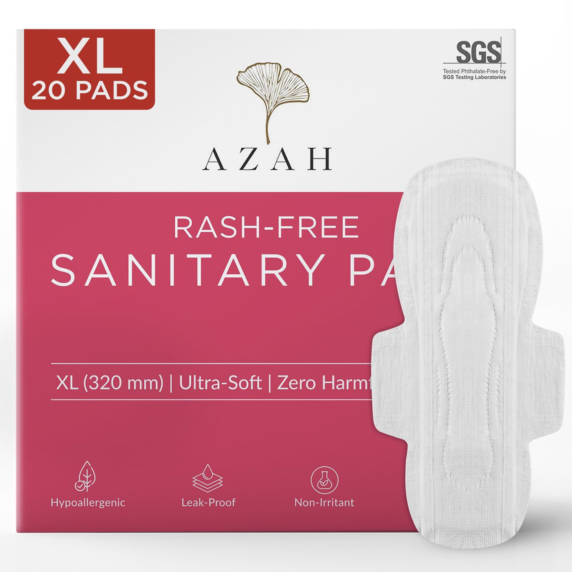 Sanitary Pads for Women XL [Pack of 20] 100% Rash-Free sanitary napkins | 3x More Absorption, Cottony Soft and Dry Top Cover for heavy Flow | Toxin Free, Locks Odour, Leak-Proof