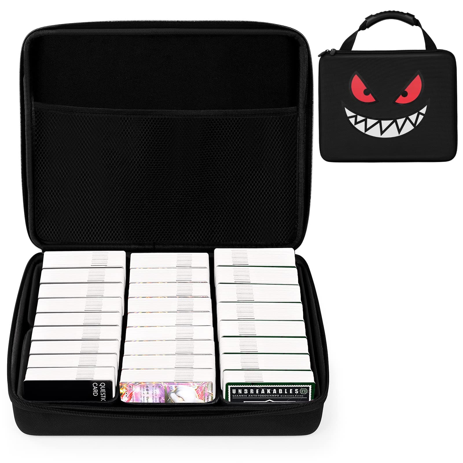 Brappo EVA Hard Travel Game Card Case for Cards Against Humanity. Holds up to 2200 Cards for Pokemon Cards Game and C. A. H. Card Games and All Other Card Games