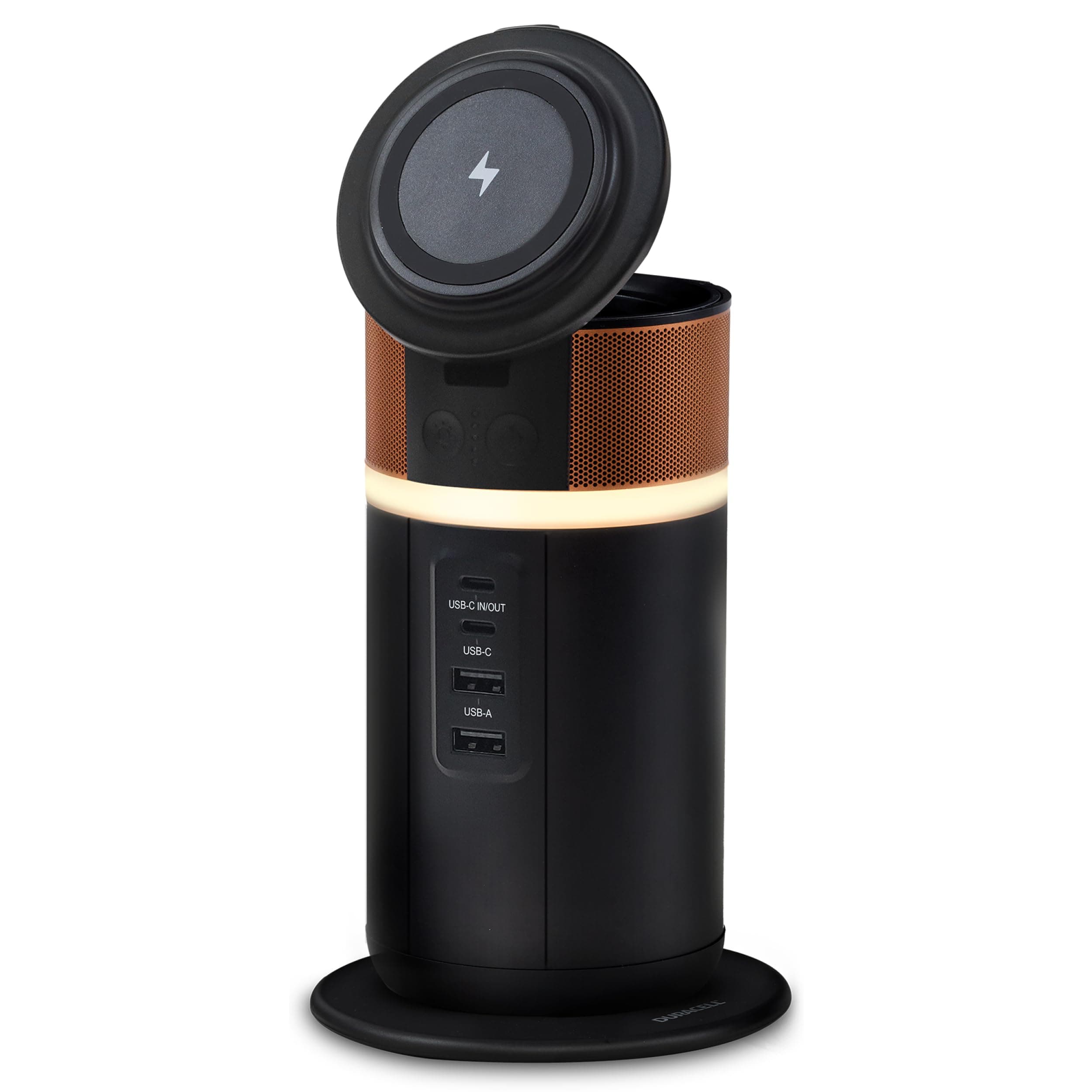 Duracell M150 Portable Charging Hub – 150W Charger for Laptops & Tablets, Wireless Charging for Cell Phones & Earbuds – Light & Compact Power Bank Station w/ USB-C & USB-A Ports, Charging Dock