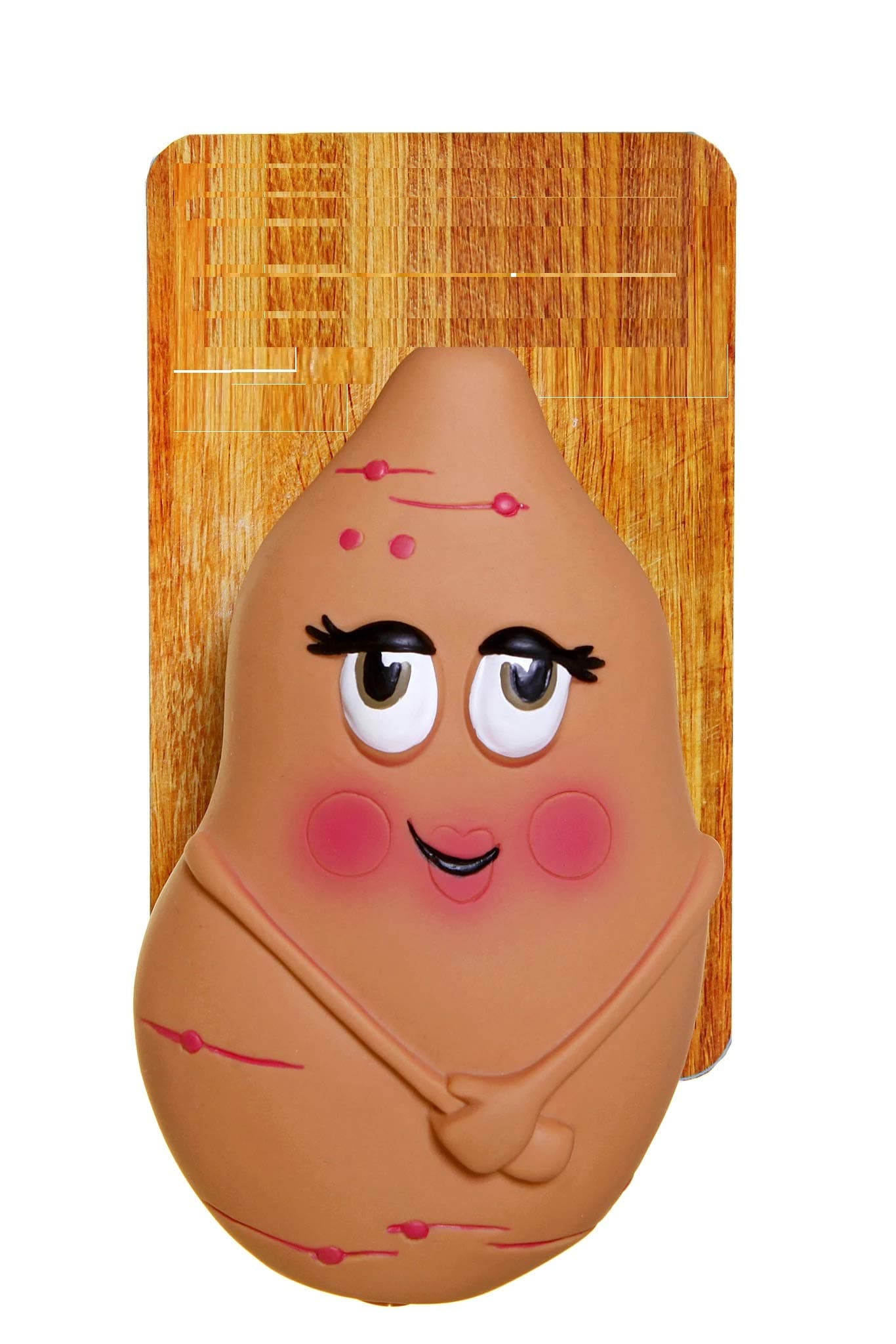 PETS EMPIRE Natural Latex Dog Squeaky Sweet Potato Toys, Soft Fun Screaming Chew Pet Toy Safe Latex Teeth Cleaning Toys Interactive Play Gift Toys for Small Medium Large Pet Dogs- 1 Piece