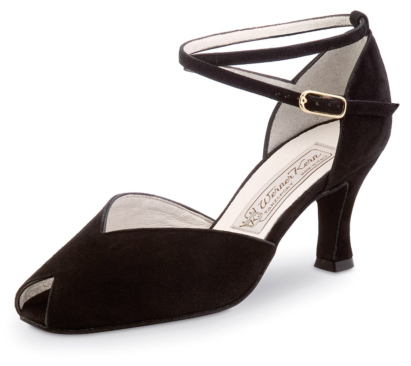 Women's Asta - 2 3/4" (6.5 cm) Flare Heel, Black Suede, 10 M US (7 UK)