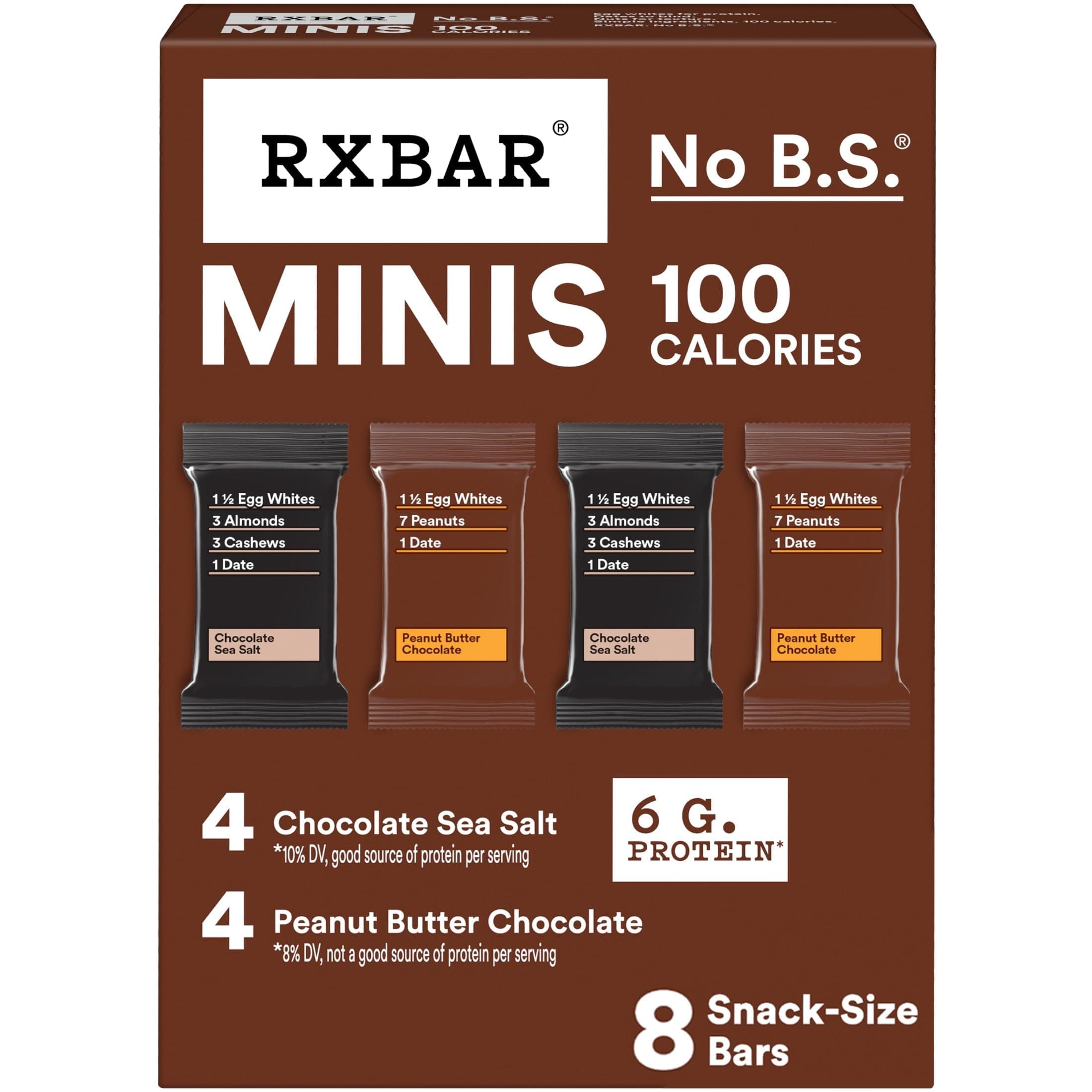 Minis Protein Bars, Protein Snack, Snack Bars, Variety Pack, 7.3oz Box (8 Count)