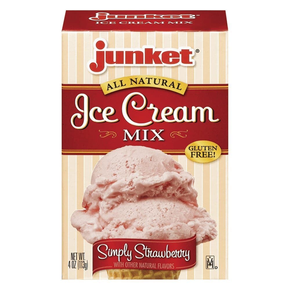 Junket Ice Cream Mix Simply Strawberry, 4 Ounce (Pack of 24)