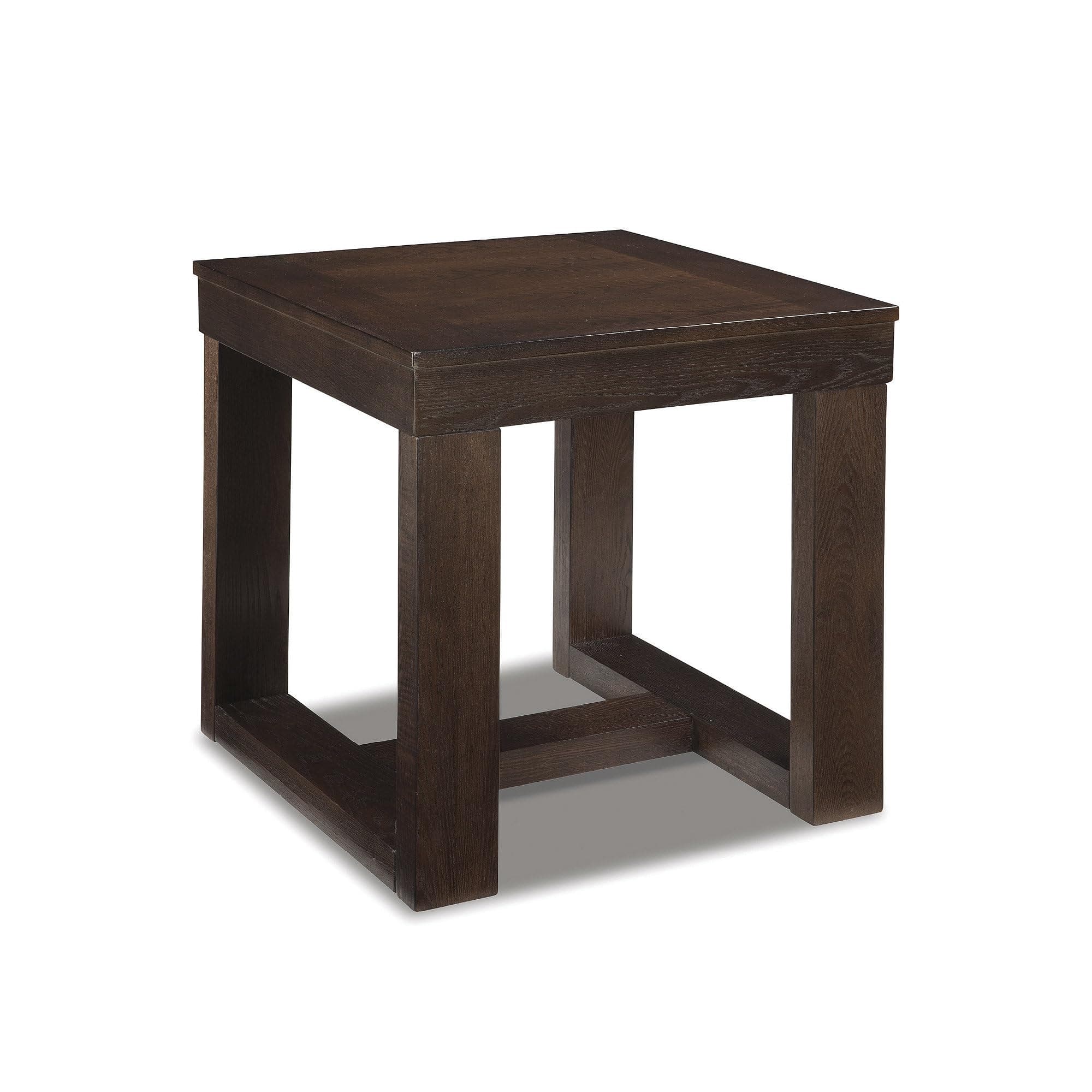 Watson Classic Oversized Square End Table, Dark Brown