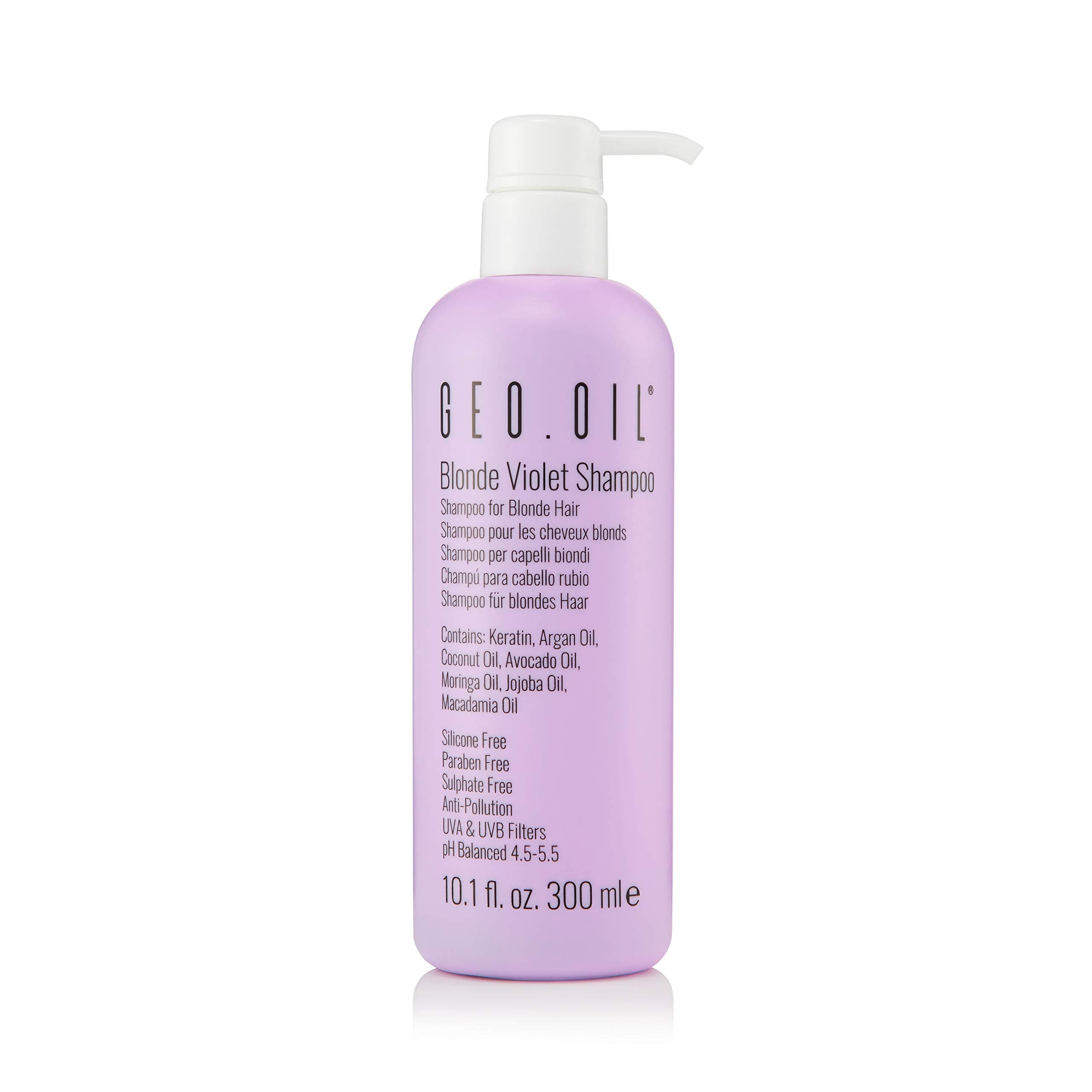 GEO OIL Blonde Violet Shampoo 300ml - Shampoo for Blonde Hair (300ML)