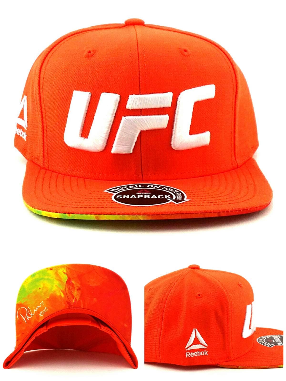 Reebok UFC New MMA Brittney Palmer Orange White XOXO Fighters Era Snapback Hat Cap