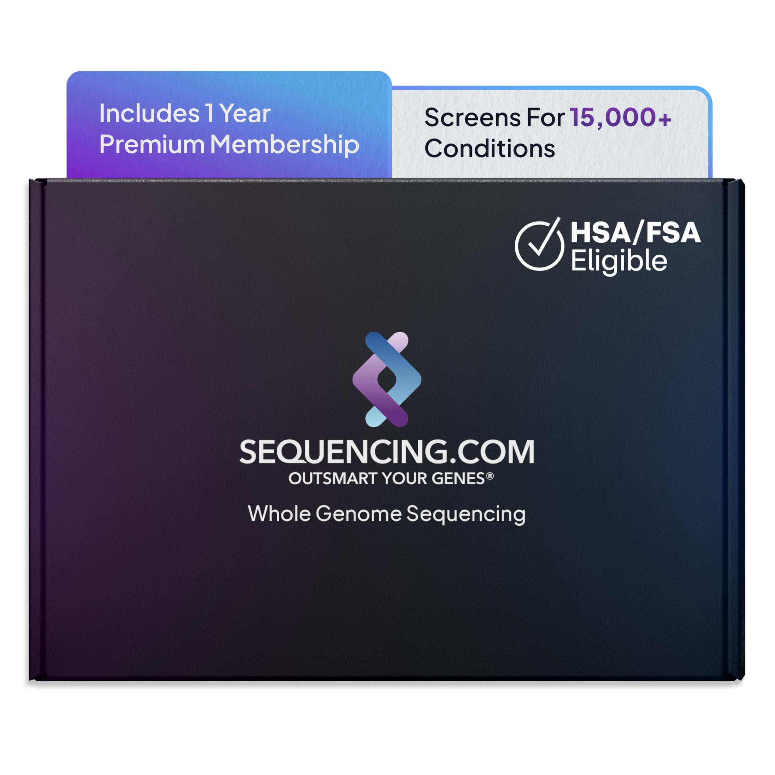 Complete Genome Bundle | HSA & FSA Eligible | WGS Genetic Testing Kit | All-in-One DNA Test | Personalized Health, Disease Screening, Carrier Status,