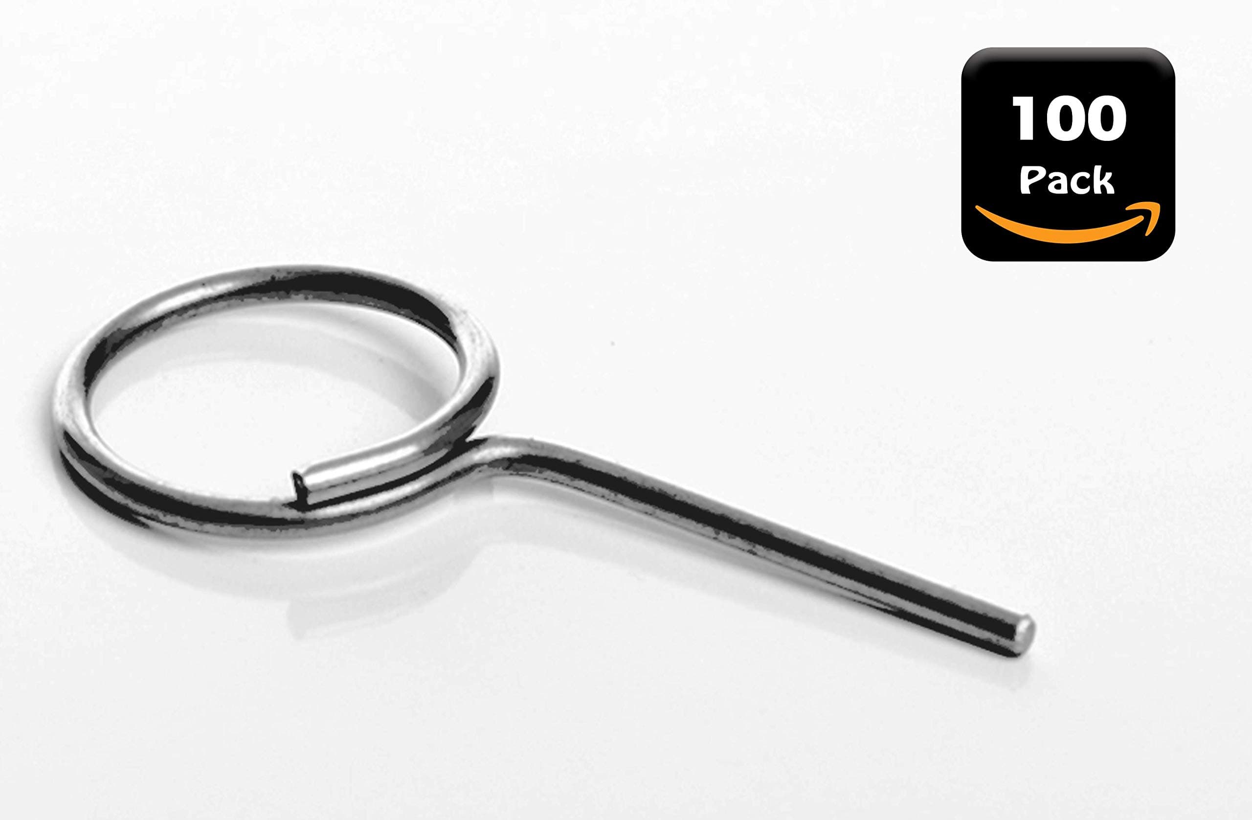 100 Pack - Metalware Solutions Fire Extinguisher Steel Lock Pull Pins for Discharge Operating Lever Handle