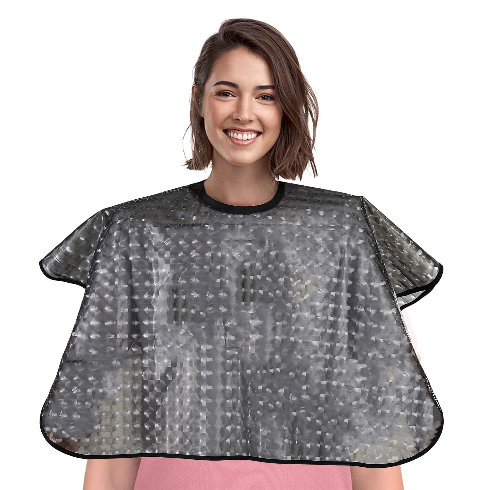 Waterproof unisex-adult Hair Dye Cape,Short Comb-Out Capes for Hair Stylist,Makeup Apron for Hair Color,