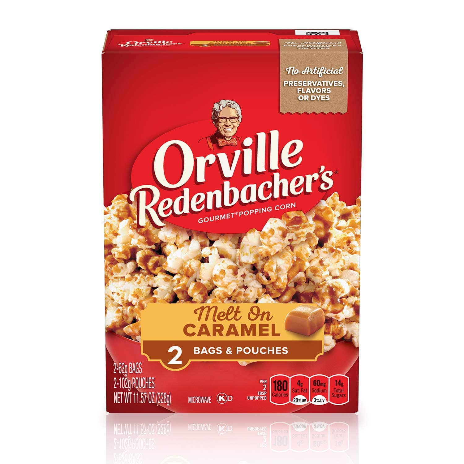 Orville Redenbacher's Melt On Caramel Microwave Popcorn, 11.57 oz, 2 ct (Pack of 12)
