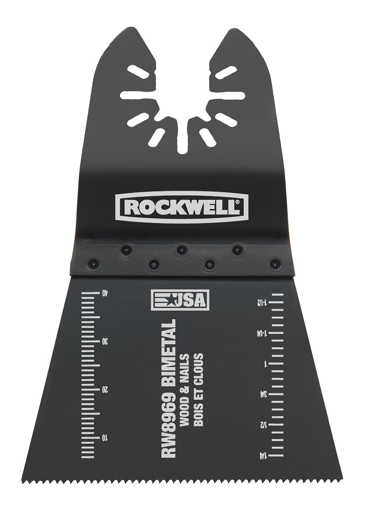 Rockwell RW8969 Tools Extra Wide Extended Life Bimetal Wood & Nail End Cut Blade, 2 1/2"