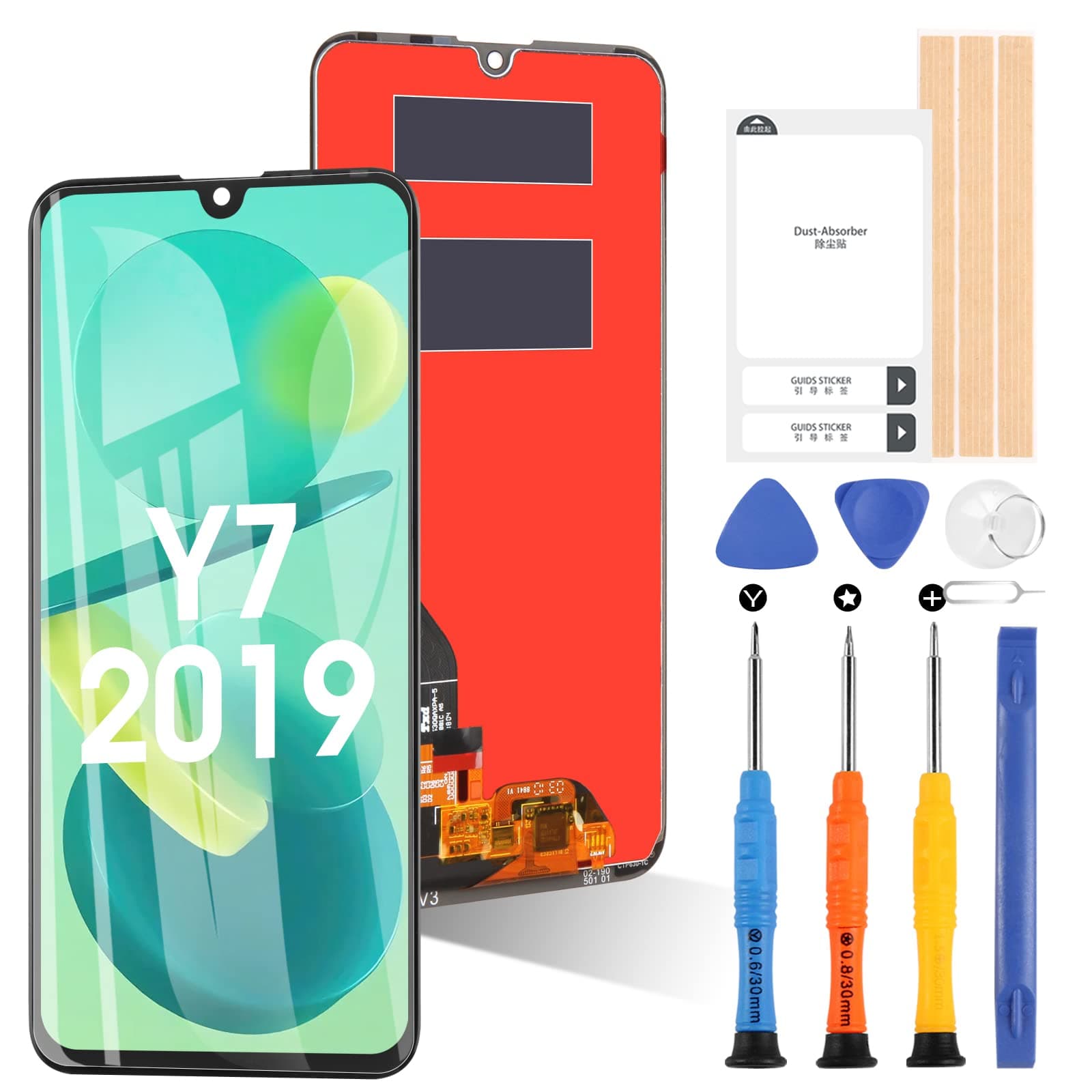 Screen for Huawei Y7 2019/Y7 PRO 2019/Y7 Prime 2019 LCD Display Touch Screen Digitizer Repair Replacement Parts with Tools (Black)