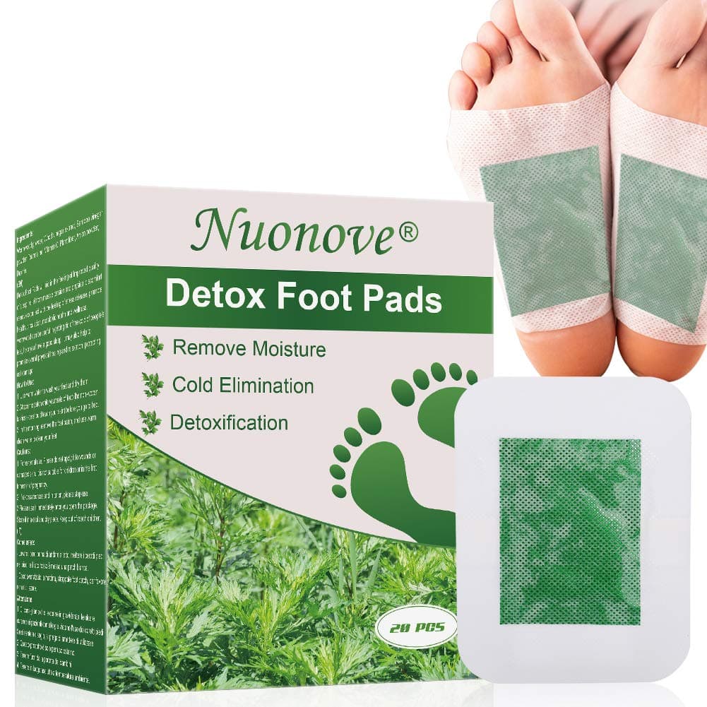 Detox Foot Pads, Wormwood Foot Pads for Relieving Body Stress, Improving Sleep Quality and Enhancing Blood Circulation, 20Pcs