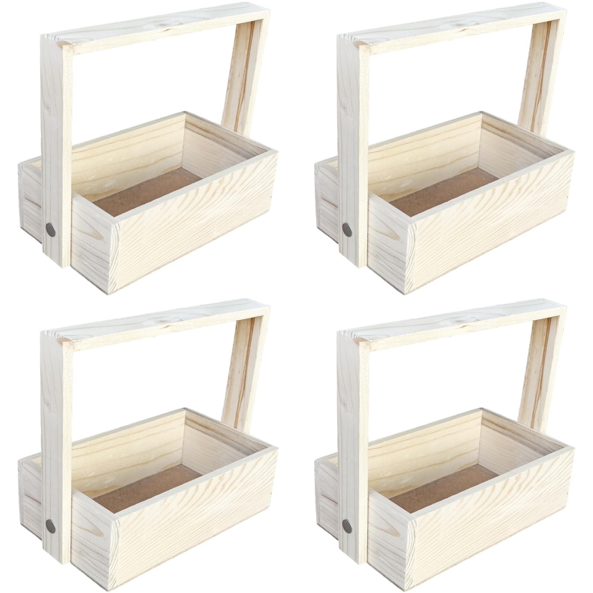 SiRiDecore wooden basket hamper for gift decoration empty House Hold Decorations Pine Wood Gifting Basket | Fancy Handmade Basket ideal for Gifting (Square Basket) Box 5x8x2.5 inch,pack of 4