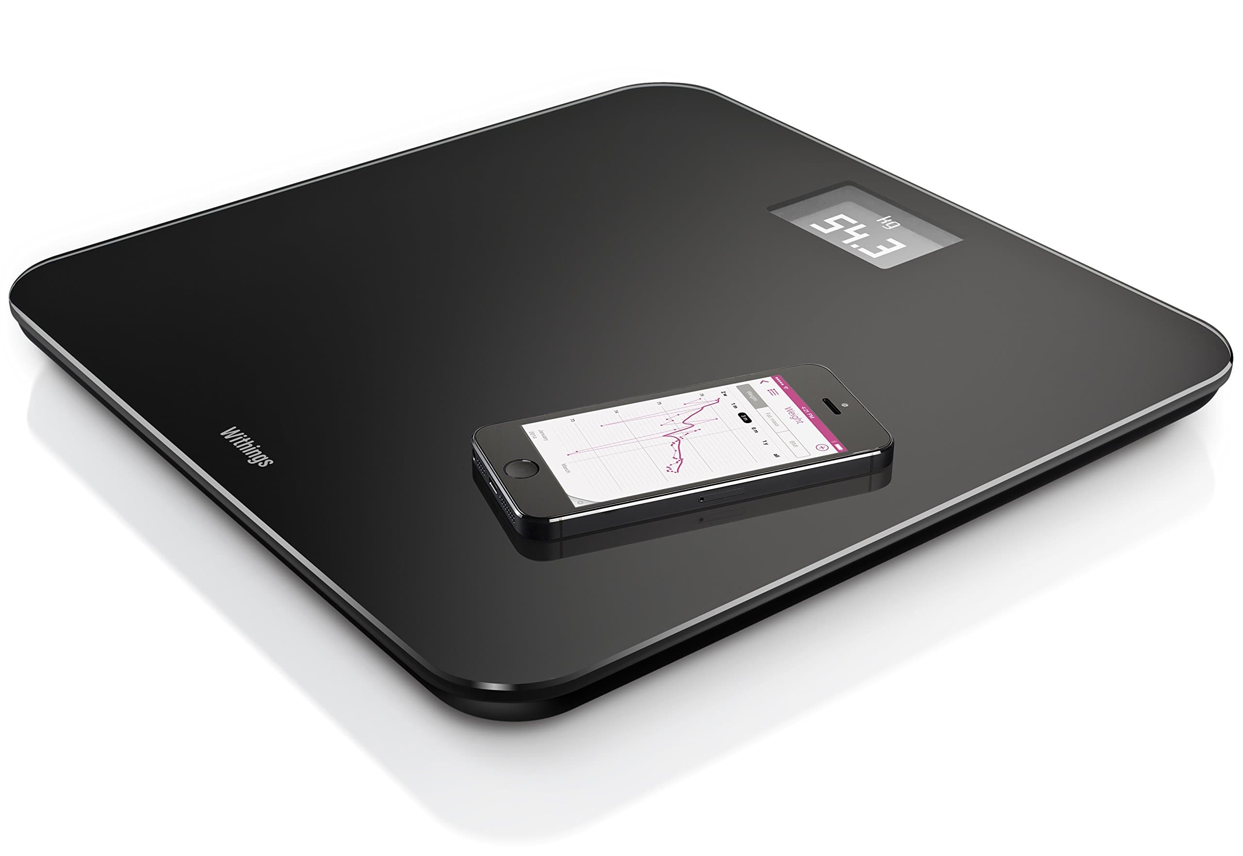 Withings - WS-30 Wireless Scale, Keep Your Weight Loss Goals On Track with This Easy-to-Read Digital Scale, Black
