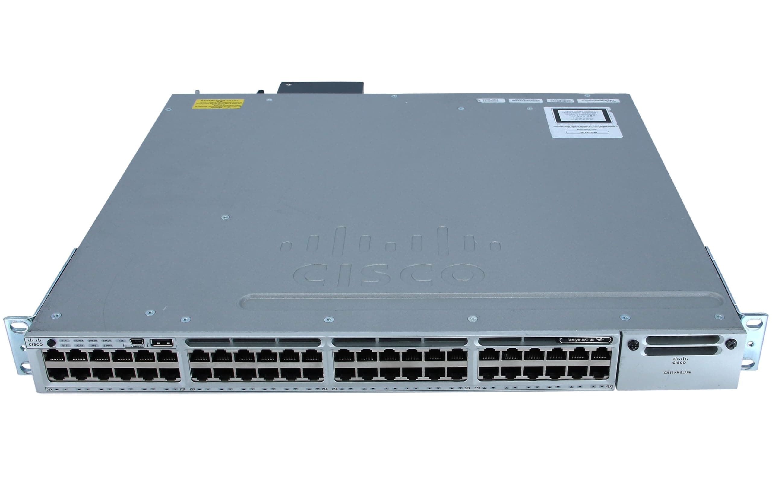 Cisco WS-C3850-48PW-S Catalyst 3850 48-Port PoE IP Base Switch (Renewed)