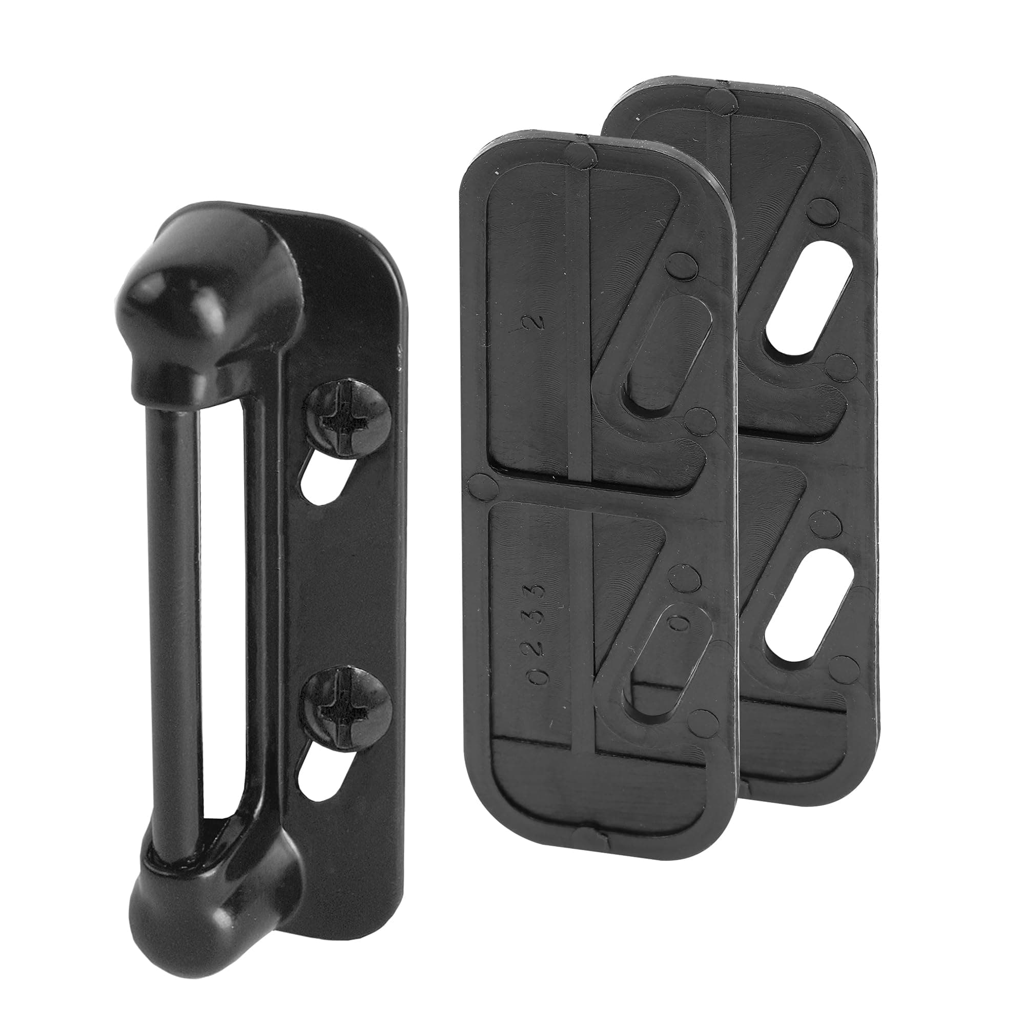 Prime-Line K 5004 Aluminum Painted Black, Spring-Loaded Screen Door Strike Plate (Single Pack)