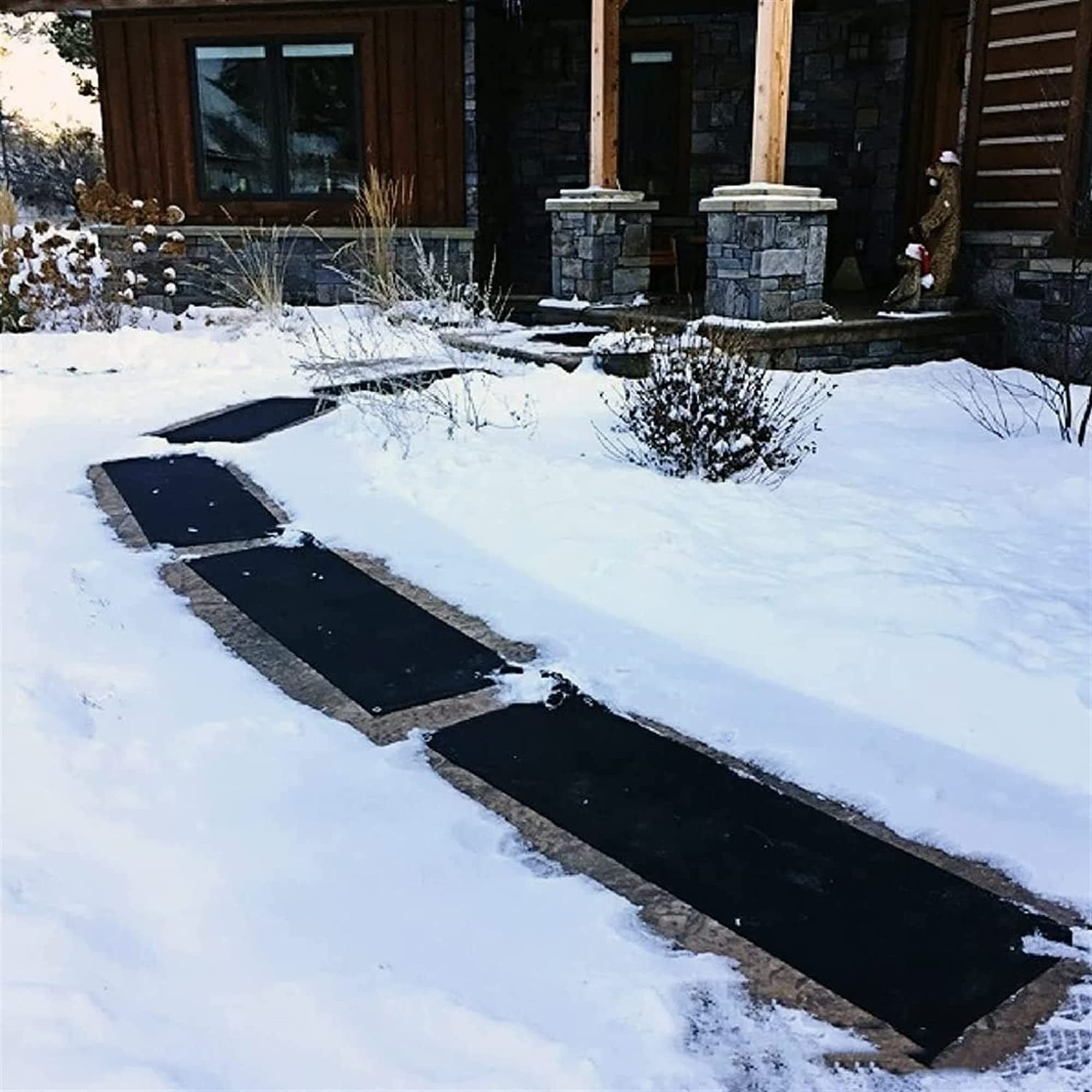 Snow Melting Mats for Walkway, 10 inch x 48 inch Outdoor Heated Snow Melting Mat, USB Series Connection, for Winter Snow Removal,1 Pack