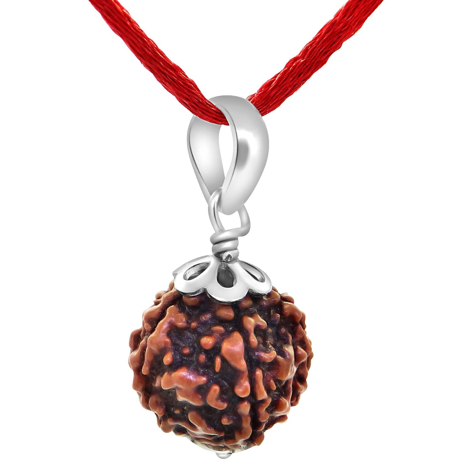 - Arihant Gems & Jewels 5 Faced Nepali Rudraksha with 925 Silver Pendant | Natural & Certified | Astrological Five Mukhi Rudraksha | Positive Effect | Unisex Both for Men & Women.