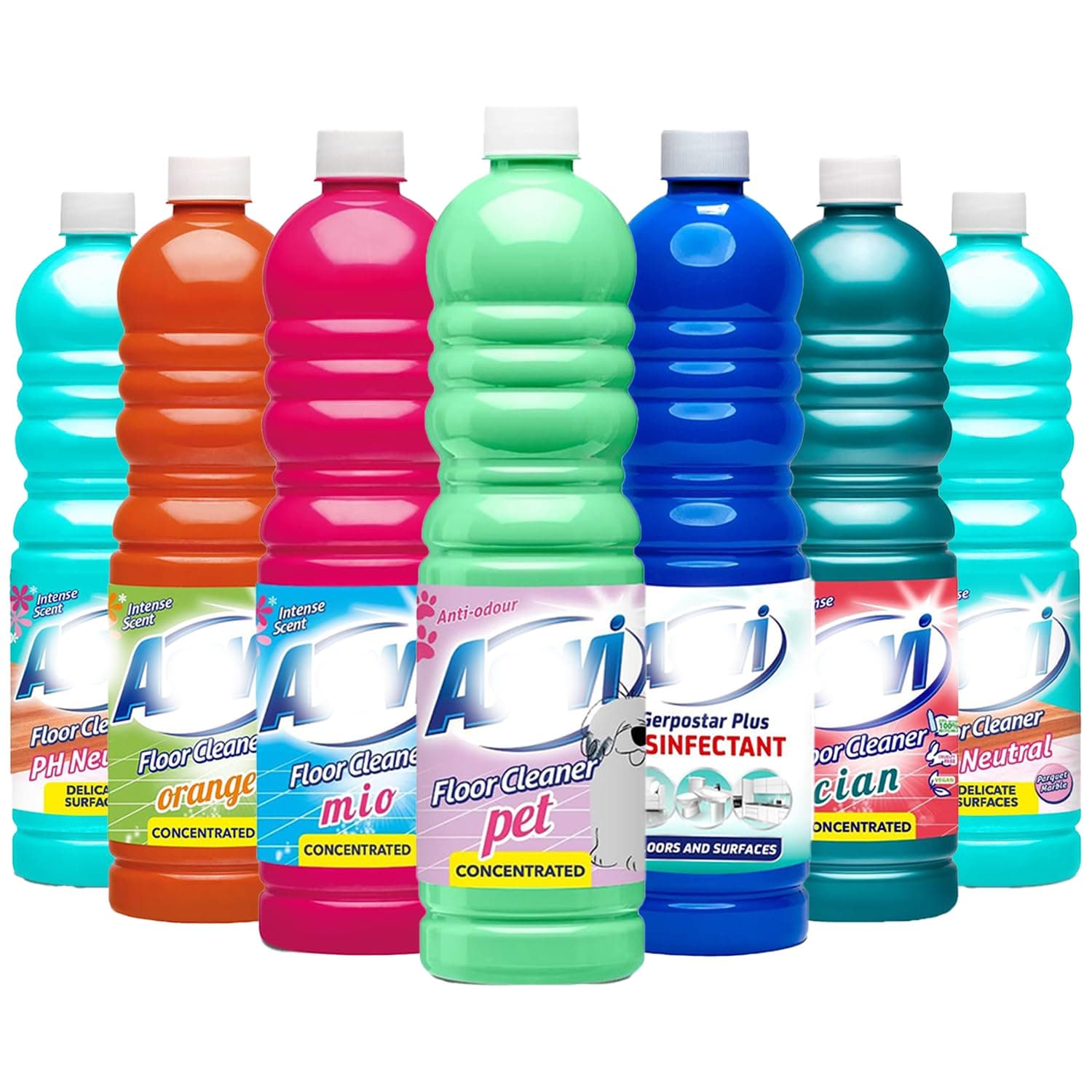 Floor Cleaner 7-in-1 Spanish Cleaning Bundle, Concentrated Pet Disinfectant for Home, Office, Bathroom, Toilet & Kitchen, Removes Dirt & Germs, 1L Multi-Surface Cleaner