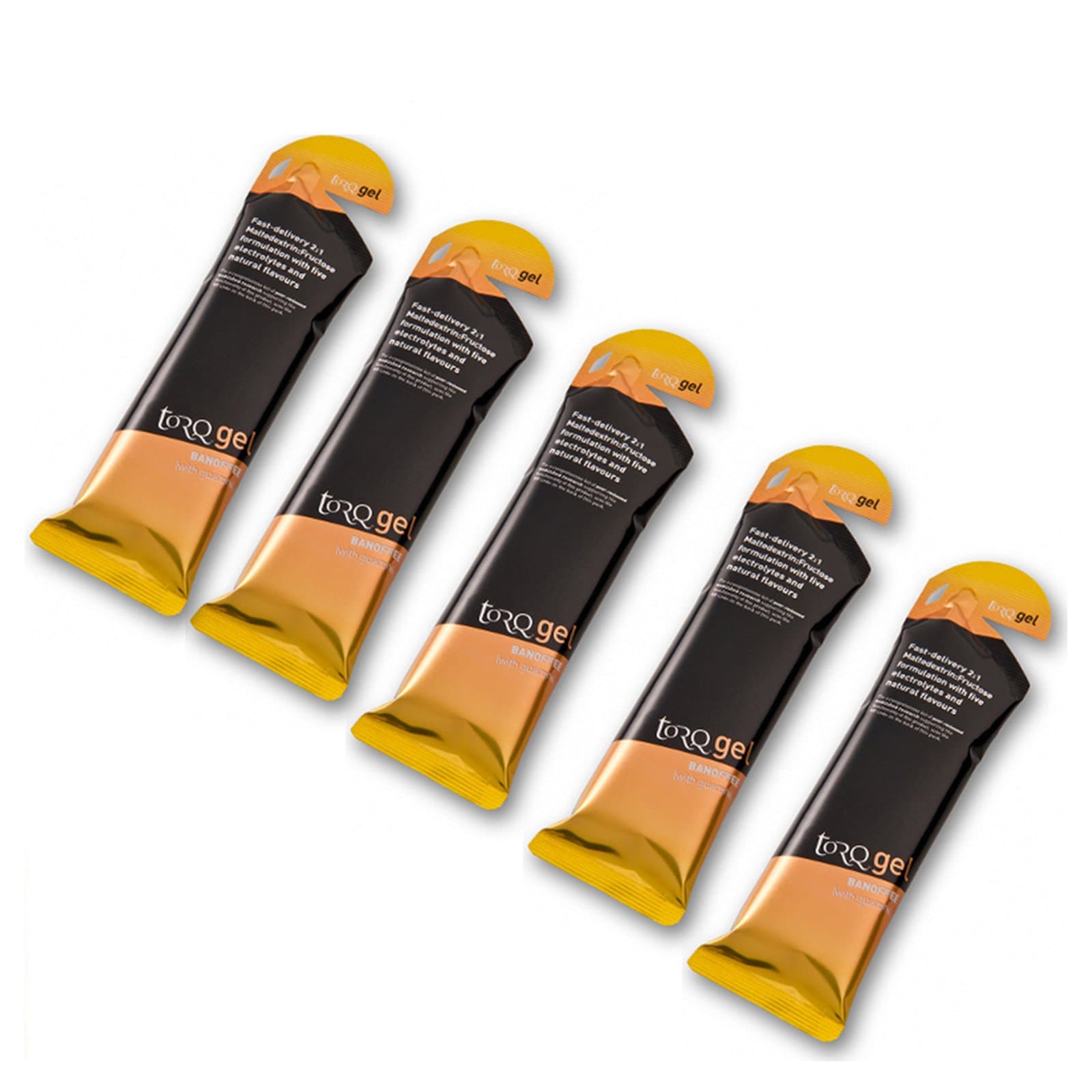 Torq Energy 45g Gel - Banoffee with Guarana (Pack of 5)