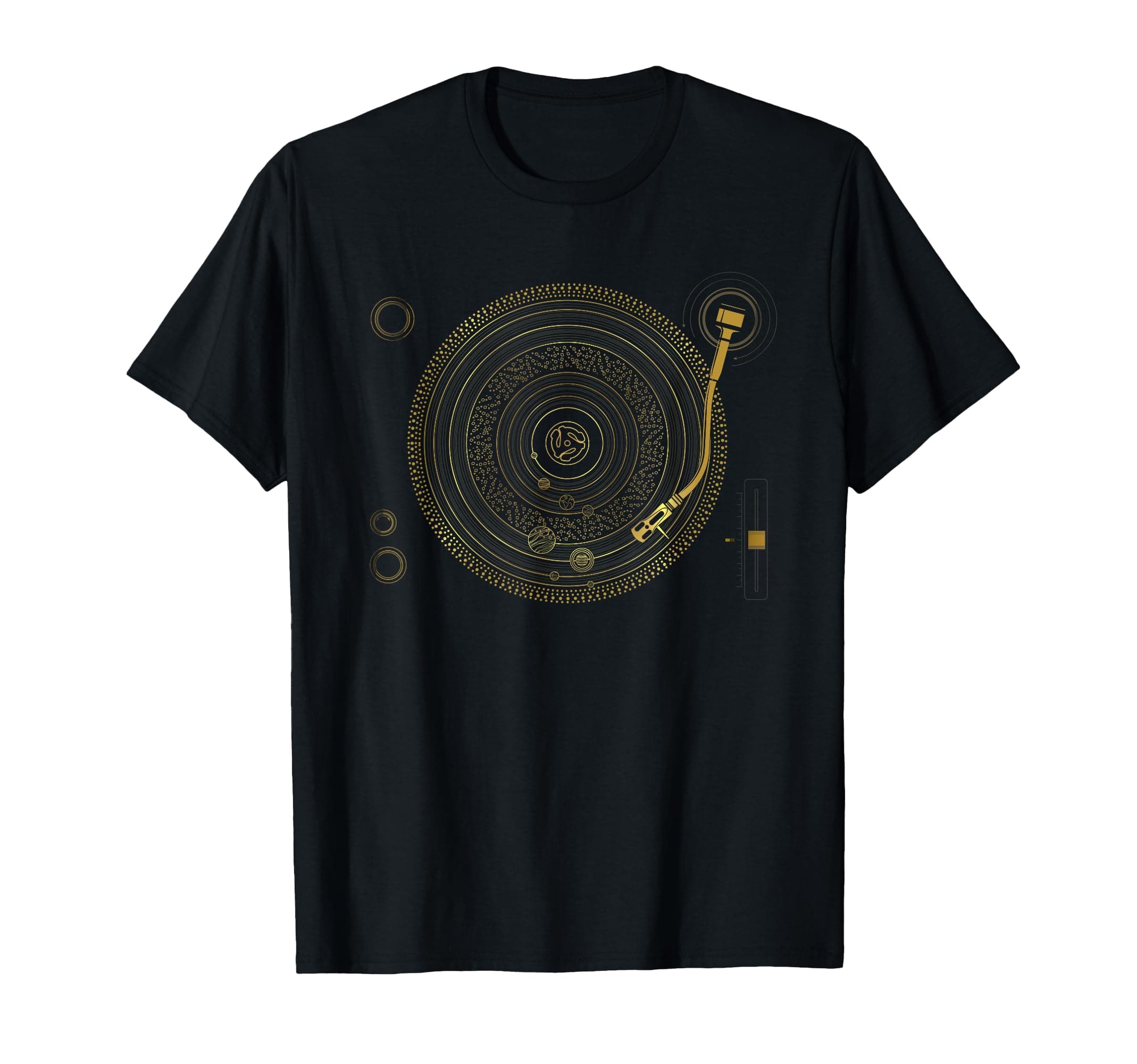 Space DJ Graphic - Solar System Turntable EDM T-Shirt