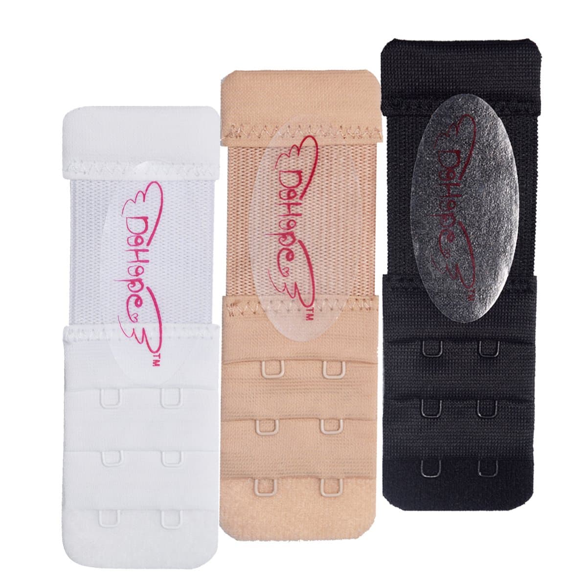 DoHopeElastic Adjustable Bra Extender 2 Hook 3 Rows Narrow Bra Band Extension